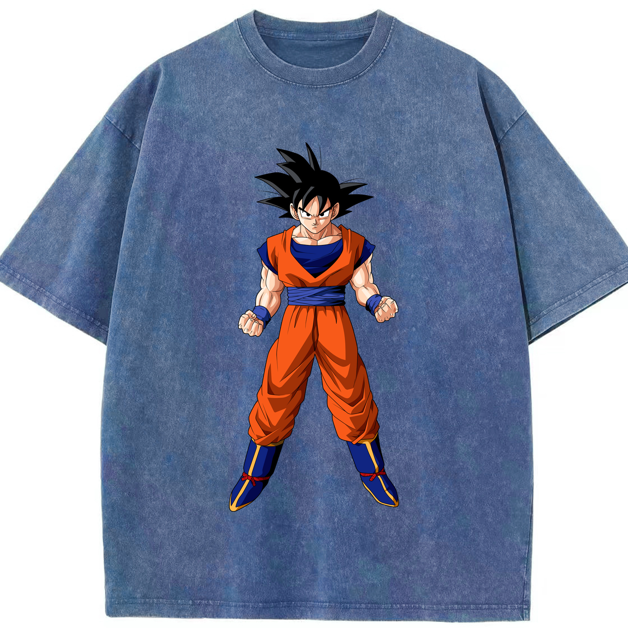 （画像用） ドラゴンボール 孫悟空（そん ごくう）Son Goku カカロット DRAGON BALL Kakarotto 綿100% ヴィンテージ風 半袖Tシャツ（フロントプリント）
