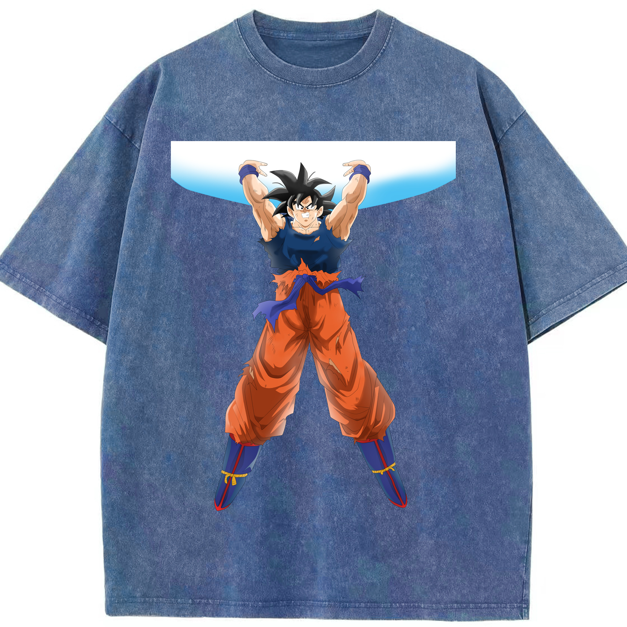 （画像用） ドラゴンボール 孫悟空（そん ごくう）Son Goku カカロット DRAGON BALL Kakarotto 綿100% ヴィンテージ風 半袖Tシャツ（フロントプリント）