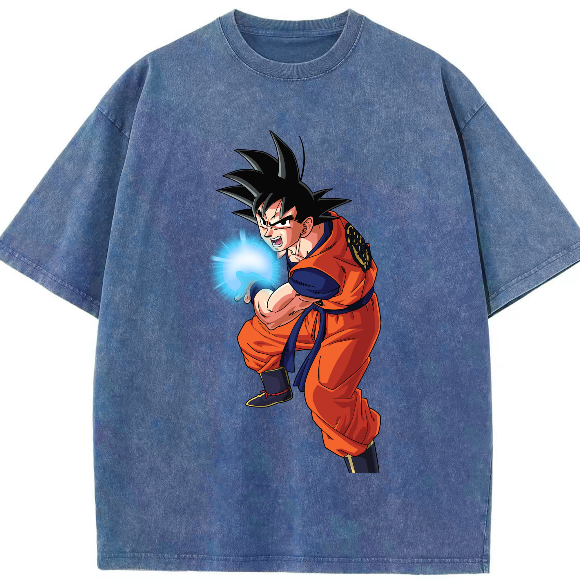（画像用） ドラゴンボール 孫悟空（そん ごくう）Son Goku カカロット DRAGON BALL Kakarotto 綿100% ヴィンテージ風 半袖Tシャツ（フロントプリント）