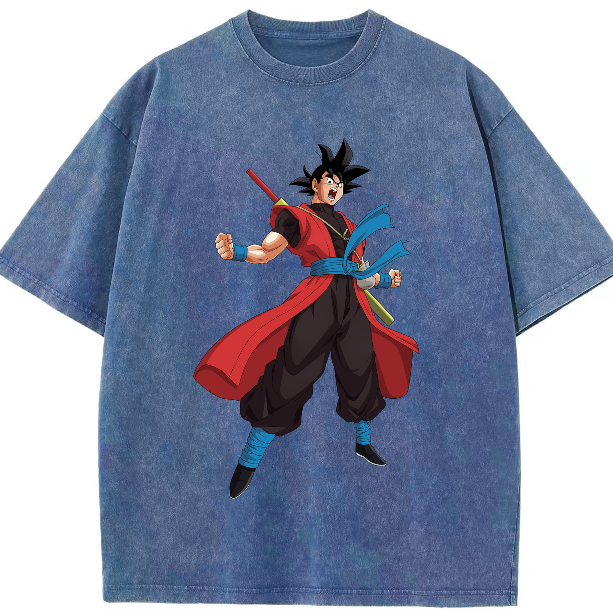 （画像用） ドラゴンボール 孫悟空（そん ごくう）Son Goku カカロット DRAGON BALL Kakarotto 綿100% ヴィンテージ風 半袖Tシャツ（フロントプリント）