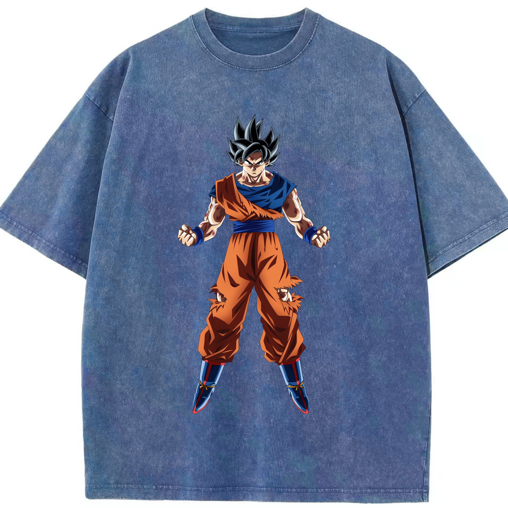 （画像用） ドラゴンボール 孫悟空（そん ごくう）Son Goku カカロット DRAGON BALL Kakarotto 綿100% ヴィンテージ風 半袖Tシャツ（フロントプリント）