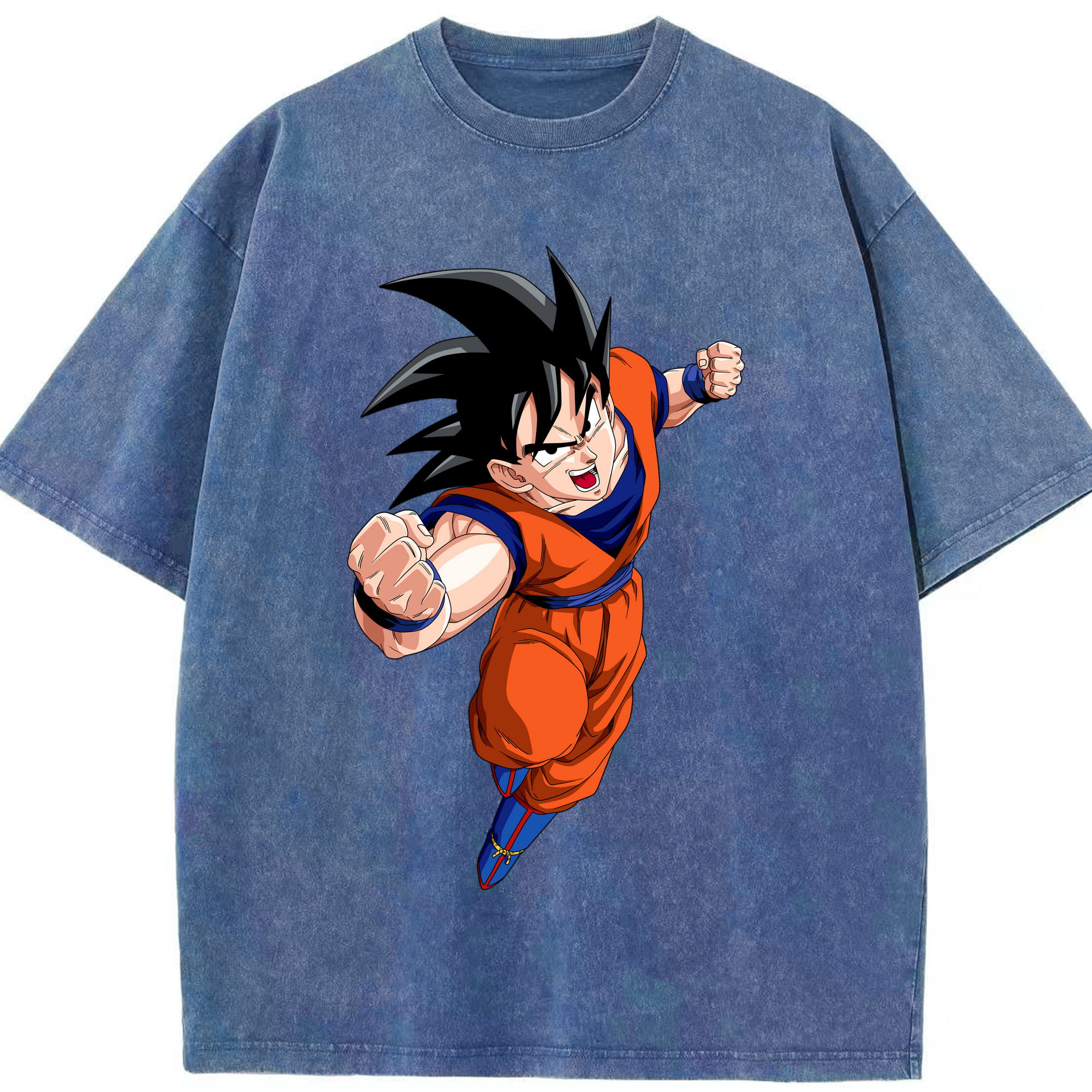 ドラゴンボール 孫悟空（そん ごくう）Son Goku カカロット DRAGON BALL Kakarotto 綿100% ヴィンテージ風 半袖Tシャツ（フロントプリント）