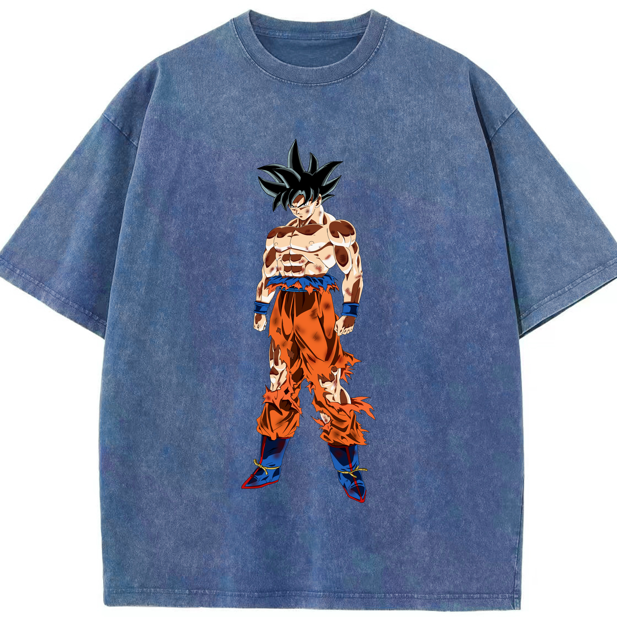 （画像用） ドラゴンボール 孫悟空（そん ごくう）Son Goku カカロット DRAGON BALL Kakarotto 綿100% ヴィンテージ風 半袖Tシャツ（フロントプリント）