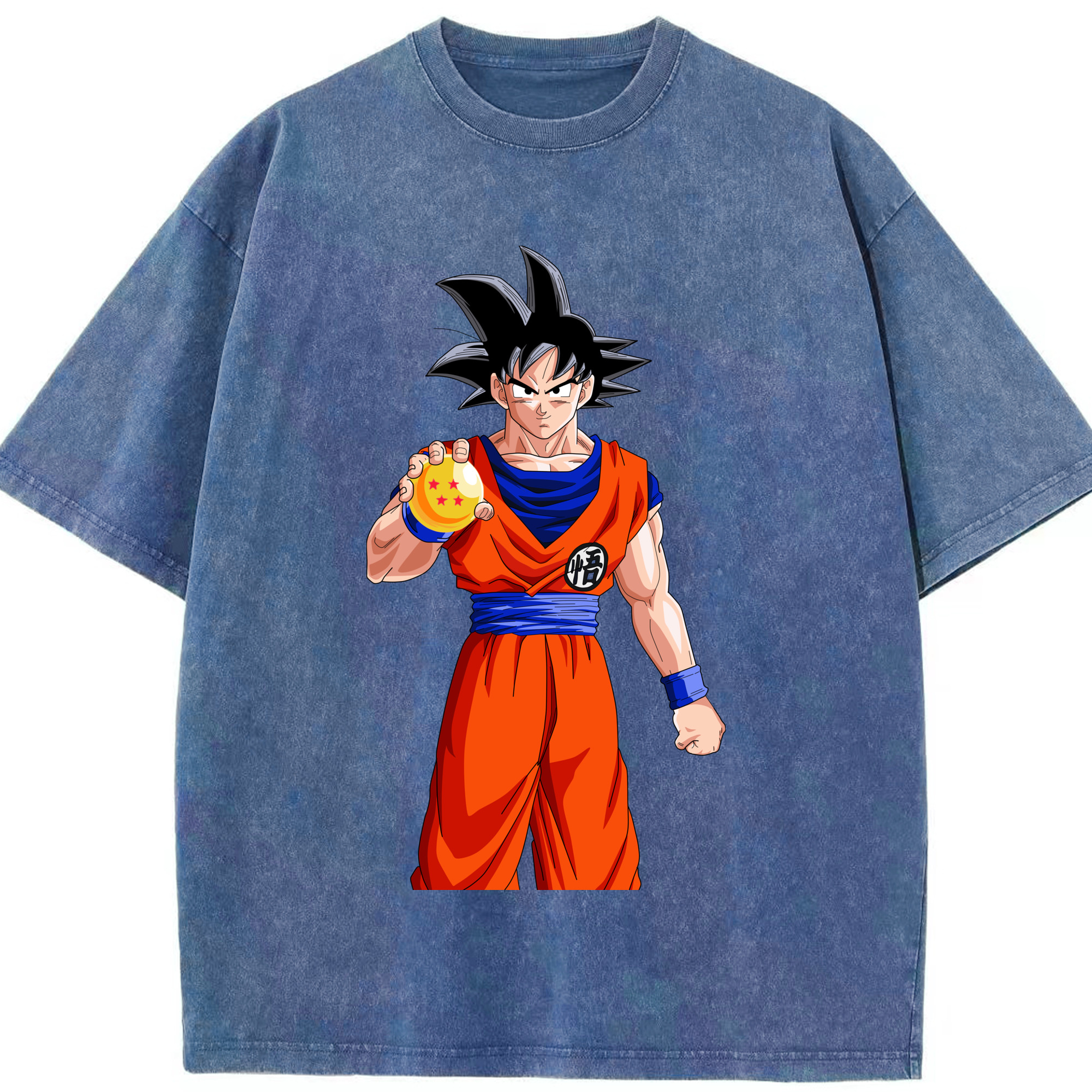 （画像用） ドラゴンボール 孫悟空（そん ごくう）Son Goku カカロット DRAGON BALL Kakarotto 綿100% ヴィンテージ風 半袖Tシャツ（フロントプリント）