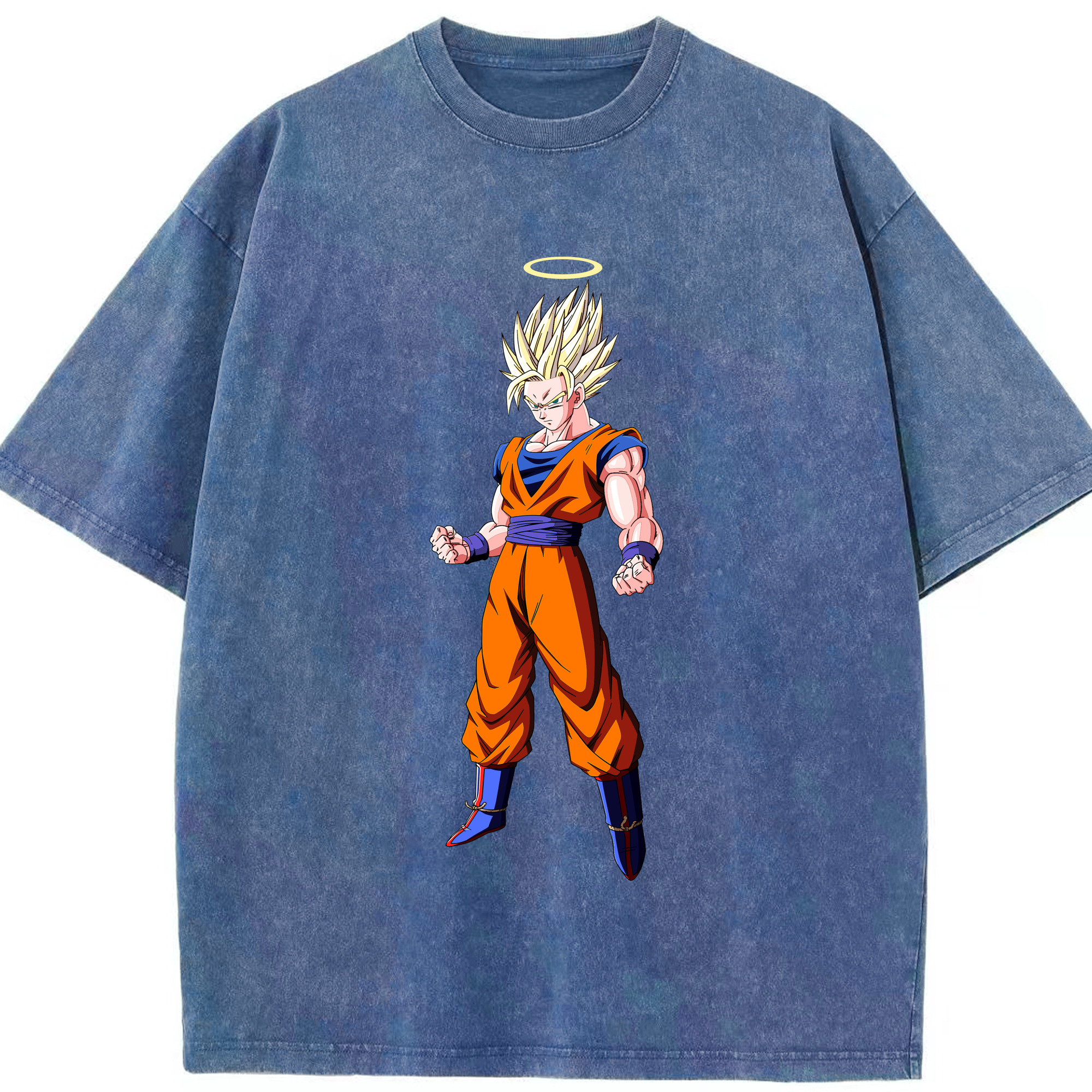 （画像用） ドラゴンボール 孫悟空（そん ごくう）Son Goku カカロット DRAGON BALL Kakarotto 綿100% ヴィンテージ風 半袖Tシャツ（フロントプリント）