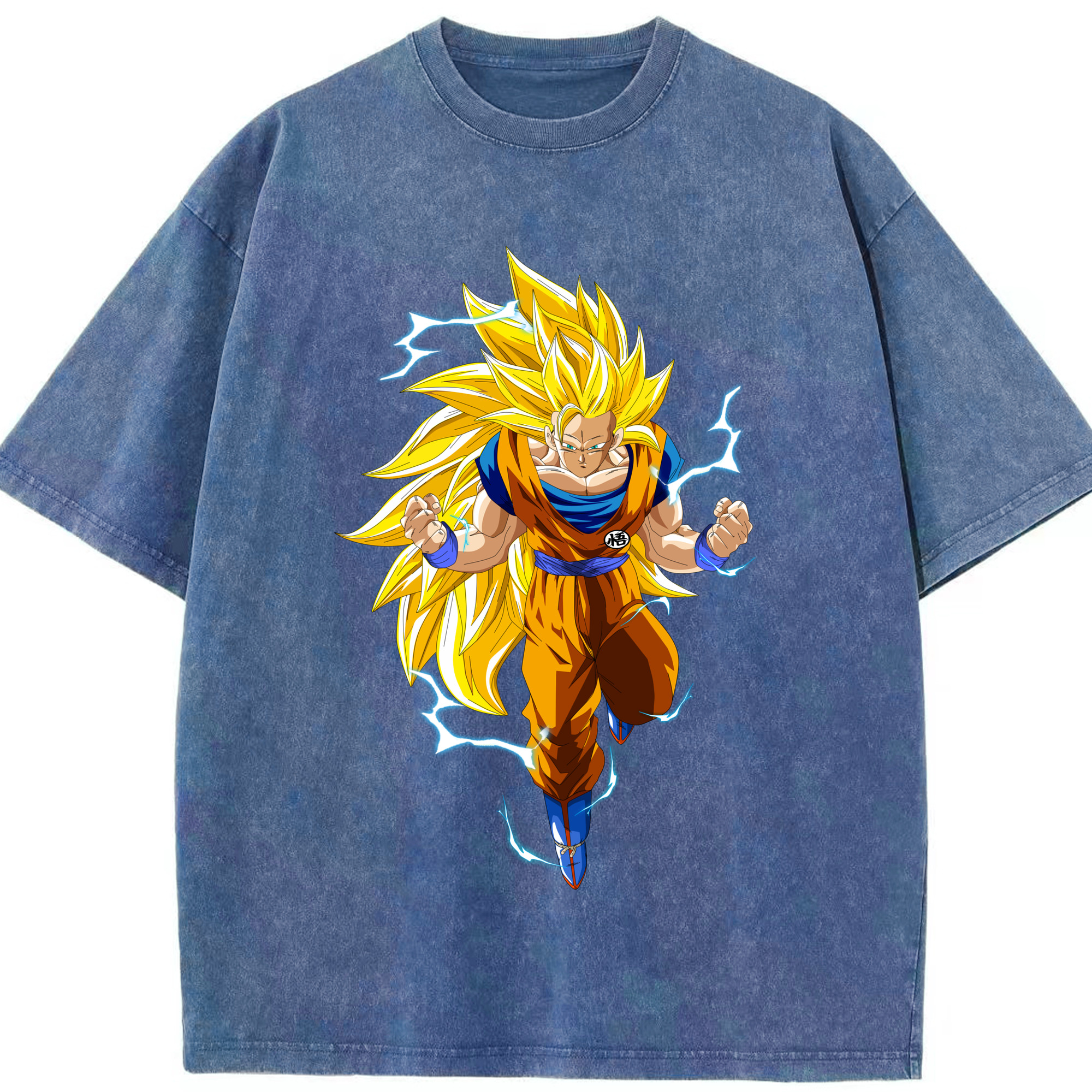 （画像用） ドラゴンボール 孫悟空（そん ごくう）Son Goku カカロット DRAGON BALL Kakarotto 綿100% ヴィンテージ風 半袖Tシャツ（フロントプリント）