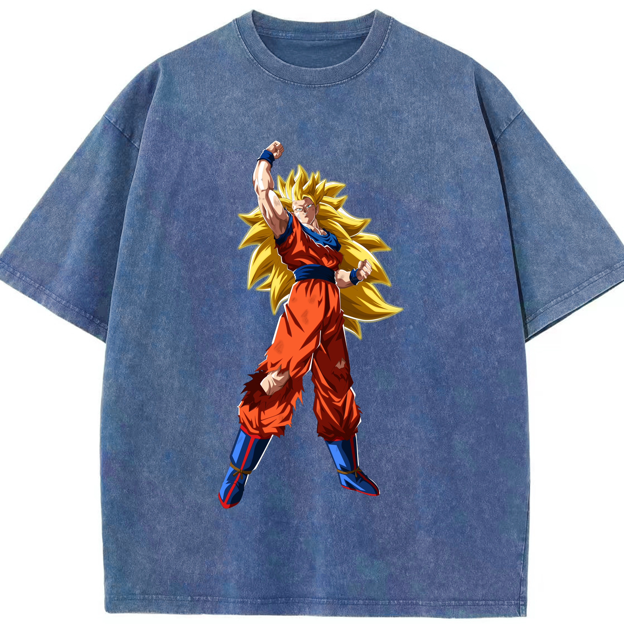 （画像用） ドラゴンボール 孫悟空（そん ごくう）Son Goku カカロット DRAGON BALL Kakarotto 綿100% ヴィンテージ風 半袖Tシャツ（フロントプリント）