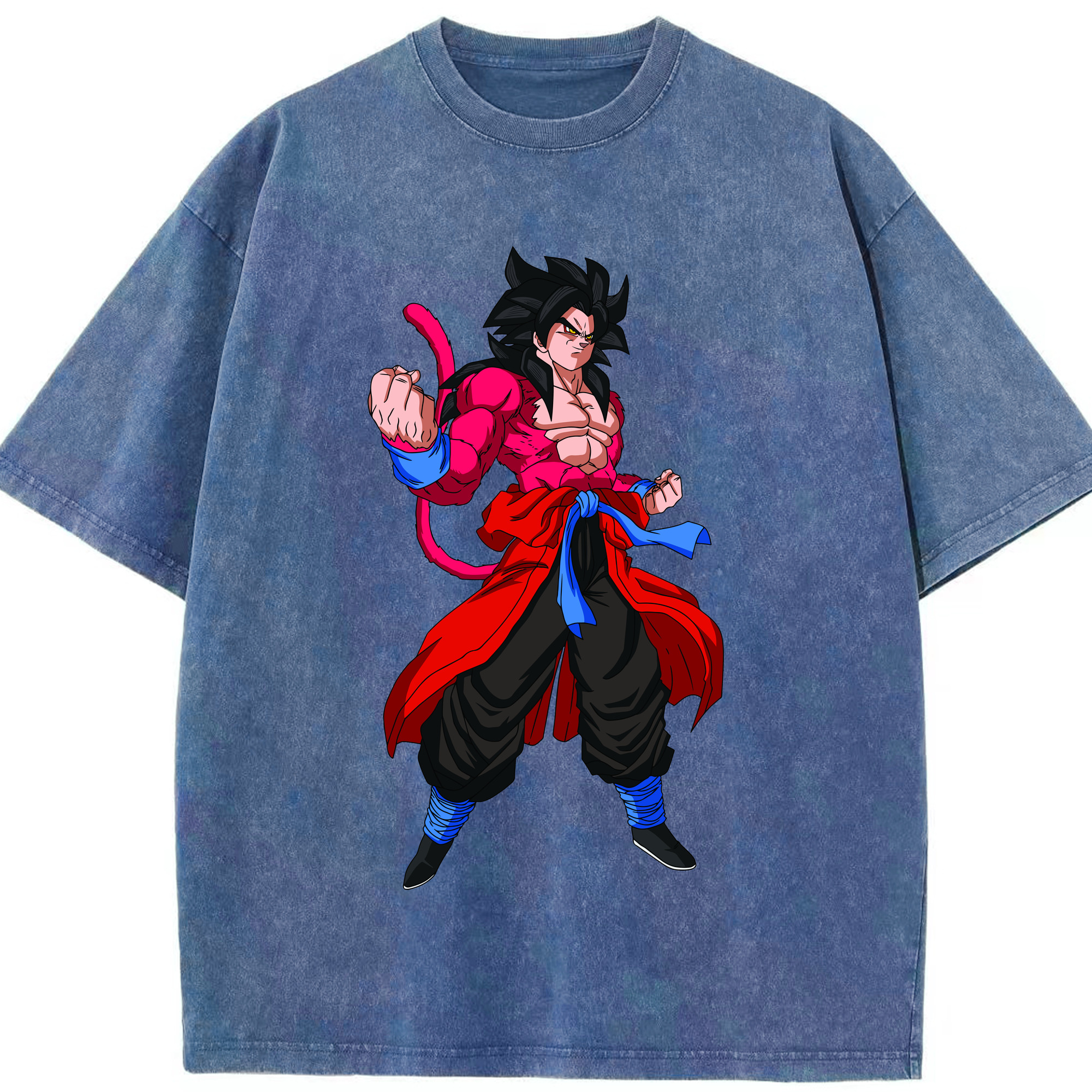 ドラゴンボール 孫悟空（そん ごくう）Son Goku カカロット DRAGON BALL Kakarotto 綿100% ヴィンテージ風 半袖Tシャツ（フロントプリント）