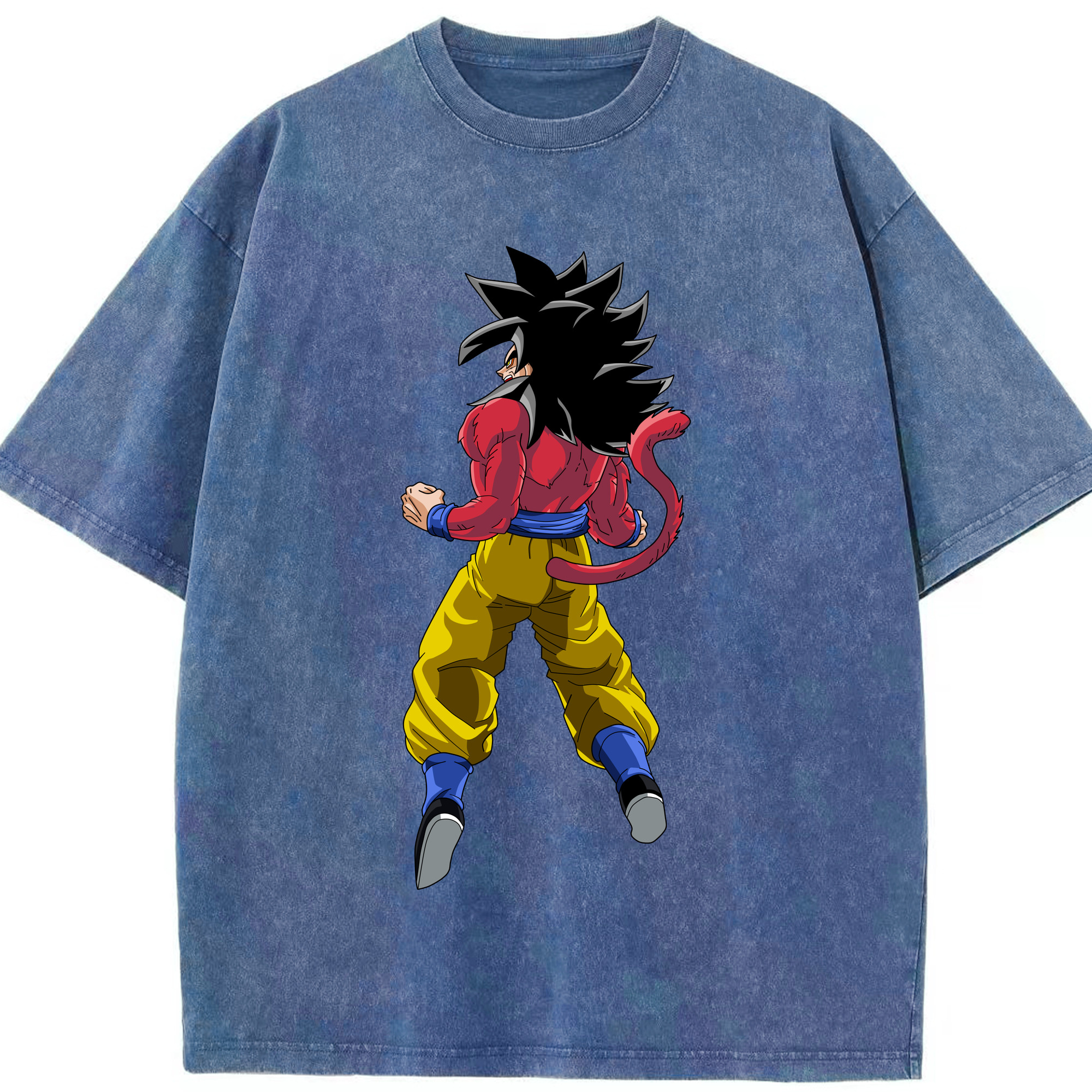 （画像用） ドラゴンボール 孫悟空（そん ごくう）Son Goku カカロット DRAGON BALL Kakarotto 綿100% ヴィンテージ風 半袖Tシャツ（フロントプリント）