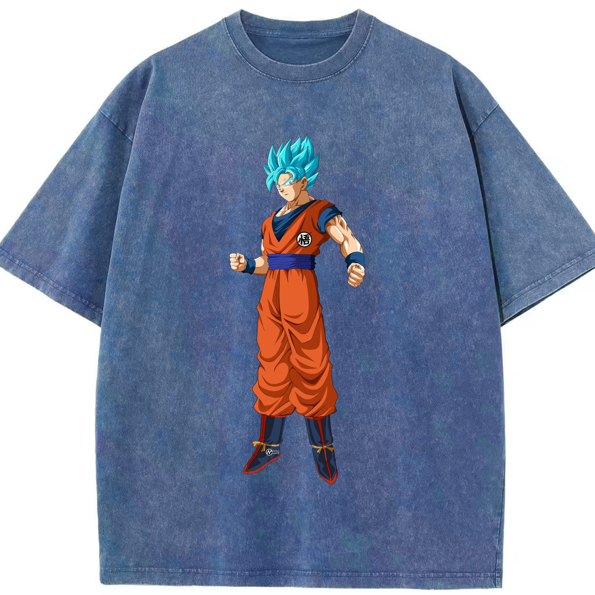 （画像用） ドラゴンボール 孫悟空（そん ごくう）Son Goku カカロット DRAGON BALL Kakarotto 綿100% ヴィンテージ風 半袖Tシャツ（フロントプリント）