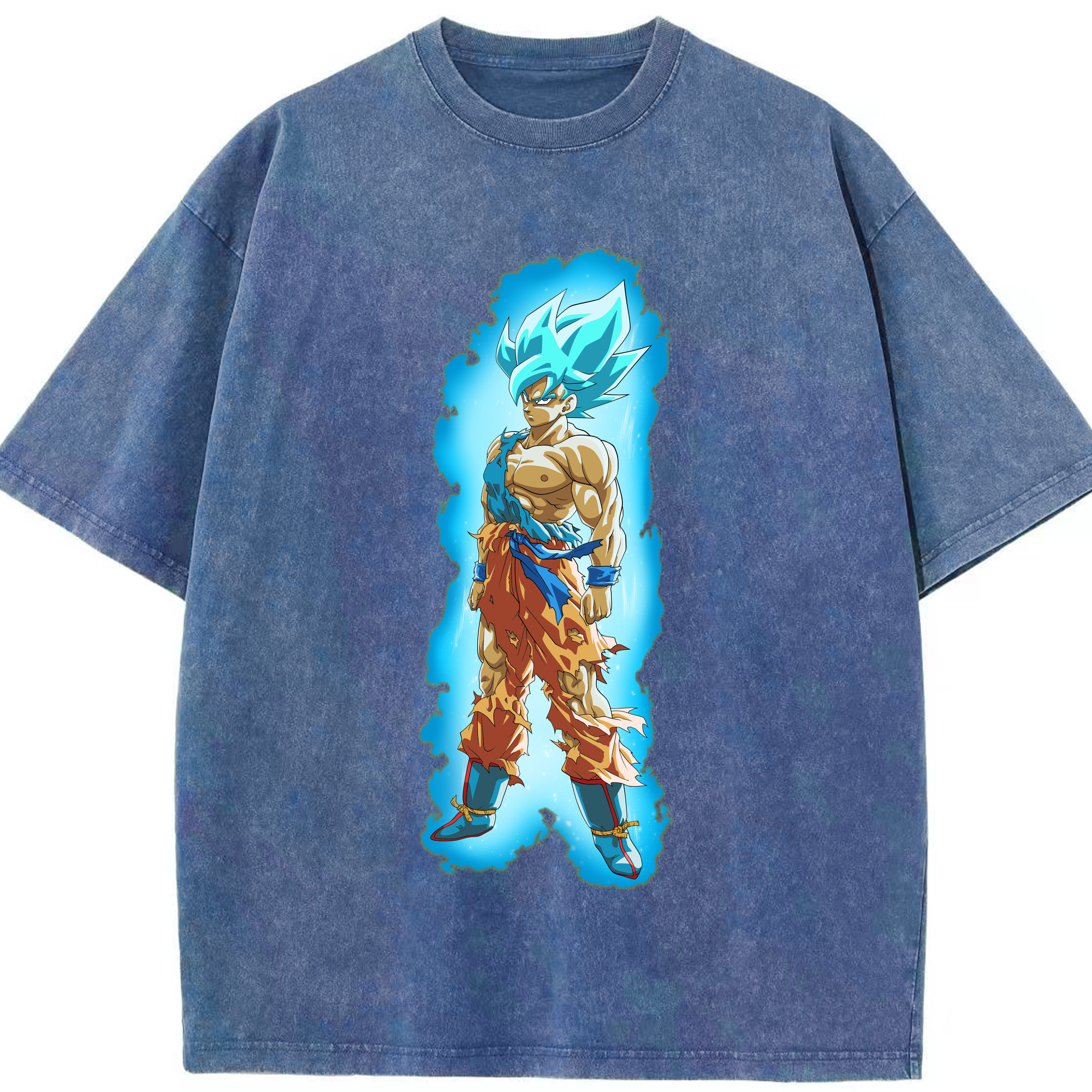 （画像用） ドラゴンボール 孫悟空（そん ごくう）Son Goku カカロット DRAGON BALL Kakarotto 綿100% ヴィンテージ風 半袖Tシャツ（フロントプリント）