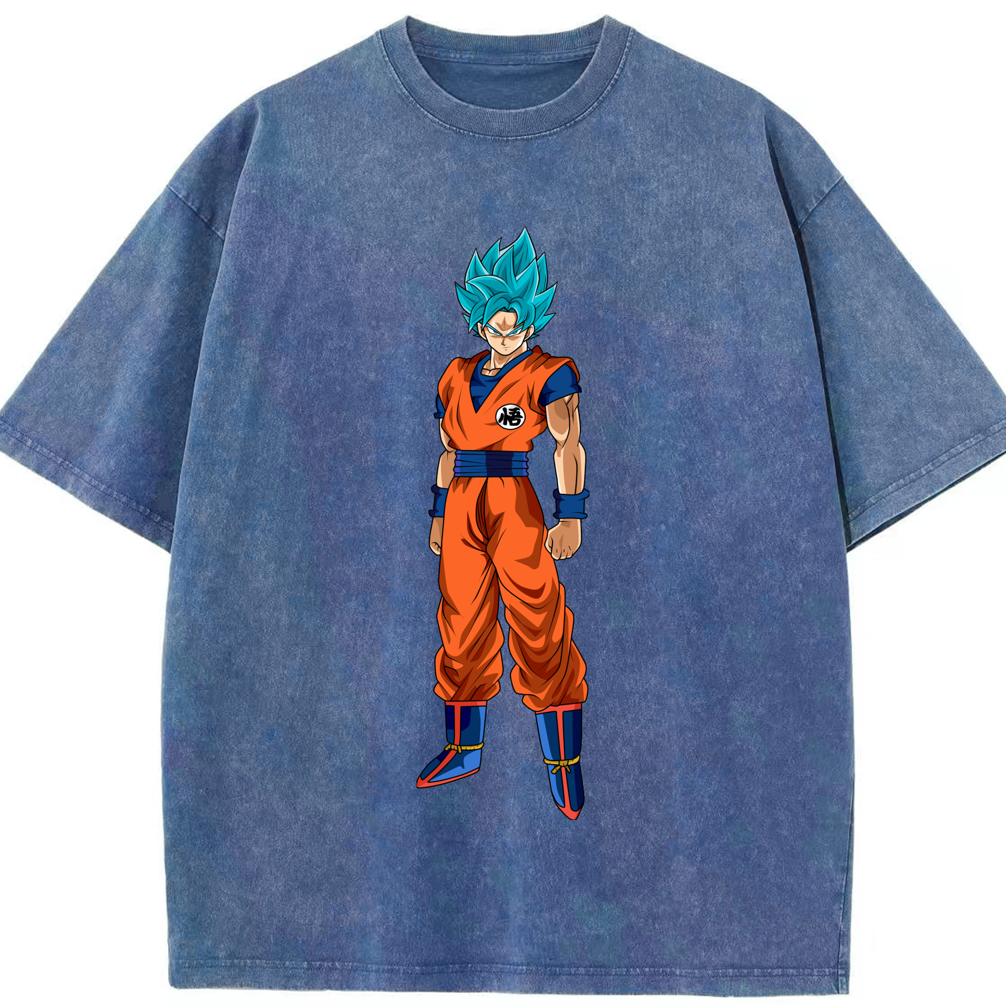 （画像用） ドラゴンボール 孫悟空（そん ごくう）Son Goku カカロット DRAGON BALL Kakarotto 綿100% ヴィンテージ風 半袖Tシャツ（フロントプリント）