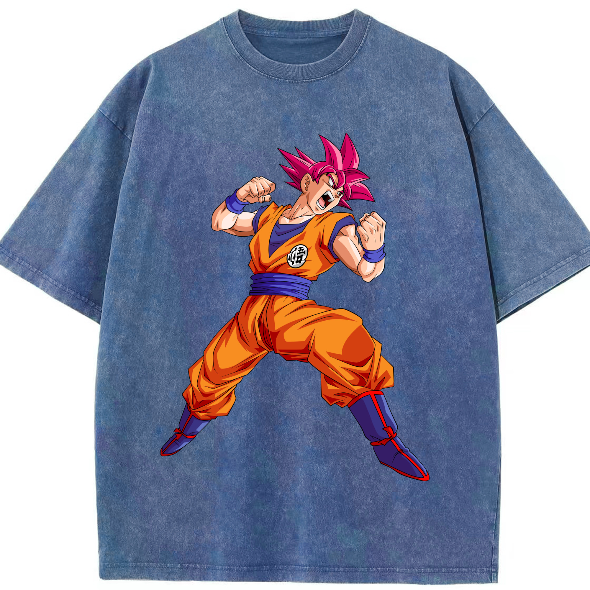 （画像用） ドラゴンボール 孫悟空（そん ごくう）Son Goku カカロット DRAGON BALL Kakarotto 綿100% ヴィンテージ風 半袖Tシャツ（フロントプリント）