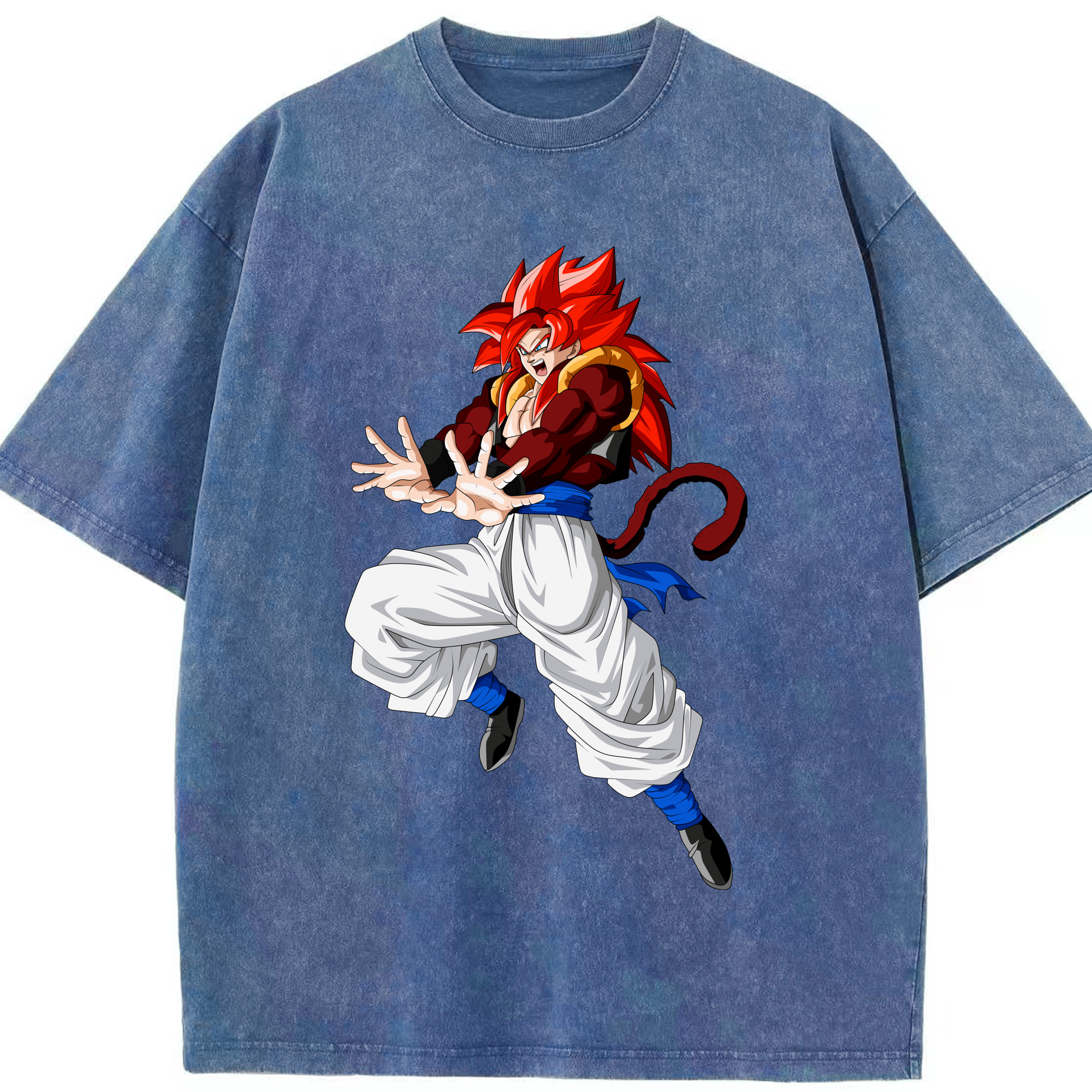 （画像用） ドラゴンボール 孫悟空（そん ごくう）Son Goku カカロット DRAGON BALL Kakarotto 綿100% ヴィンテージ風 半袖Tシャツ（フロントプリント）