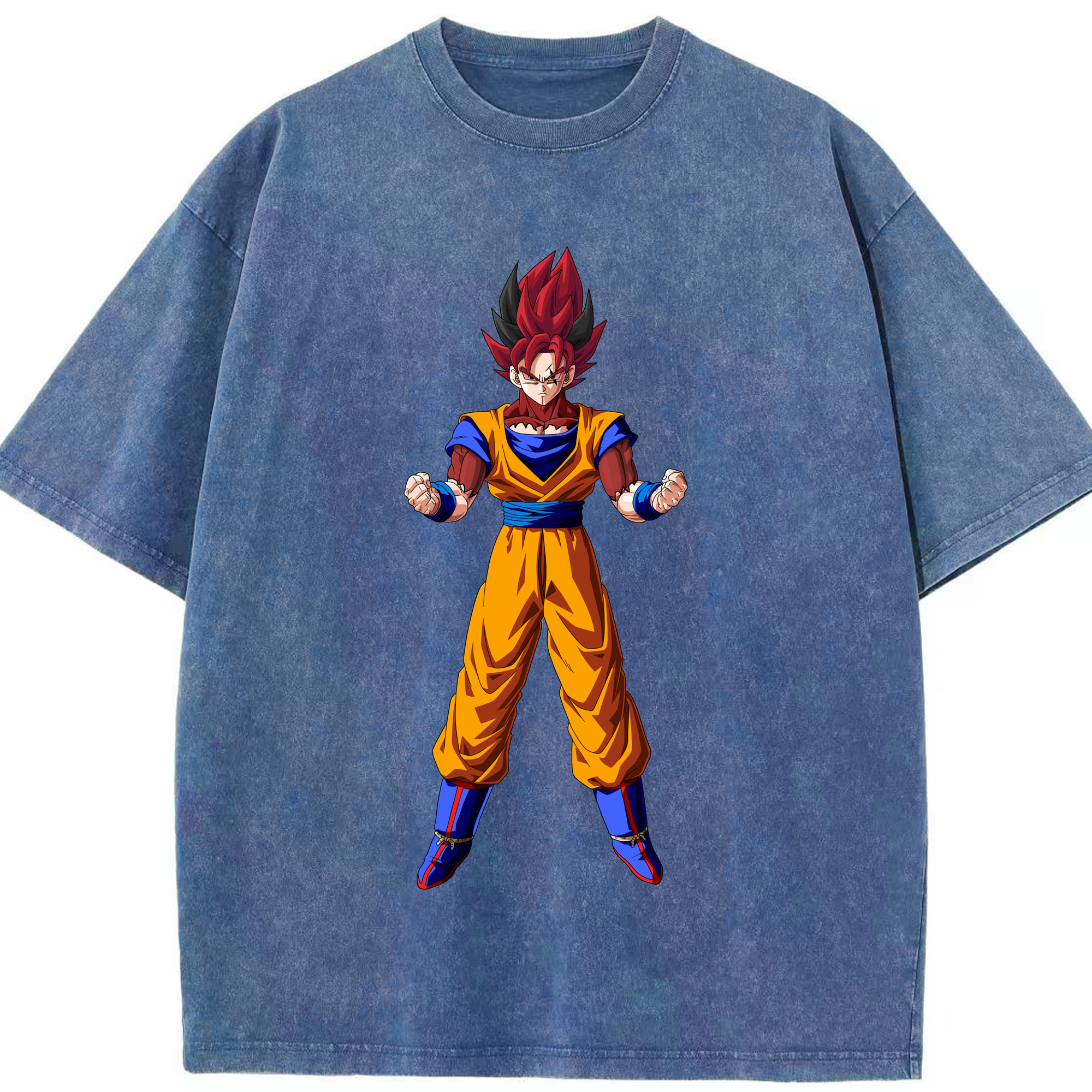 （画像用） ドラゴンボール 孫悟空（そん ごくう）Son Goku カカロット DRAGON BALL Kakarotto 綿100% ヴィンテージ風 半袖Tシャツ（フロントプリント）