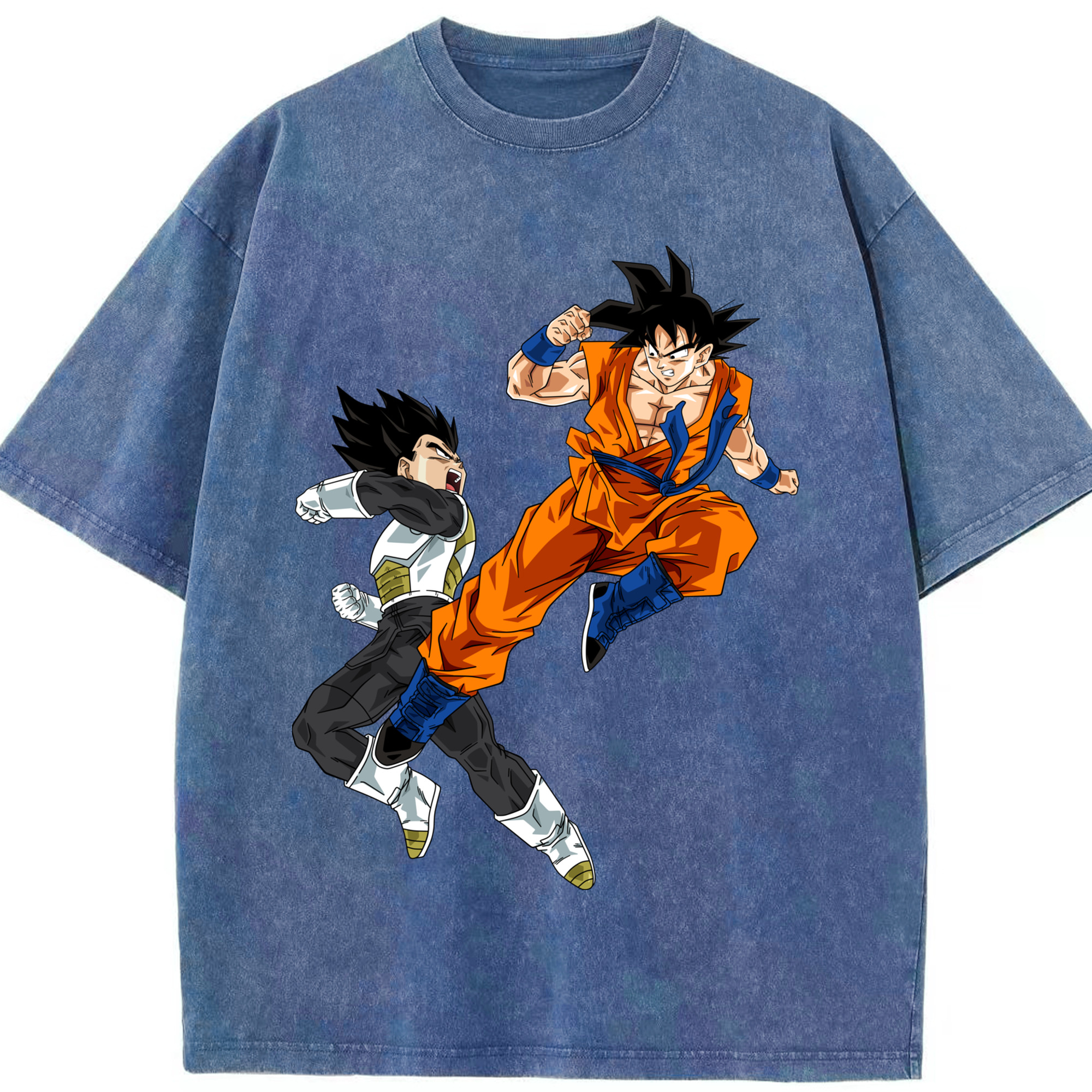 （画像用） ドラゴンボール 孫悟空（そん ごくう）Son Goku カカロット DRAGON BALL Kakarotto 綿100% ヴィンテージ風 半袖Tシャツ（フロントプリント）