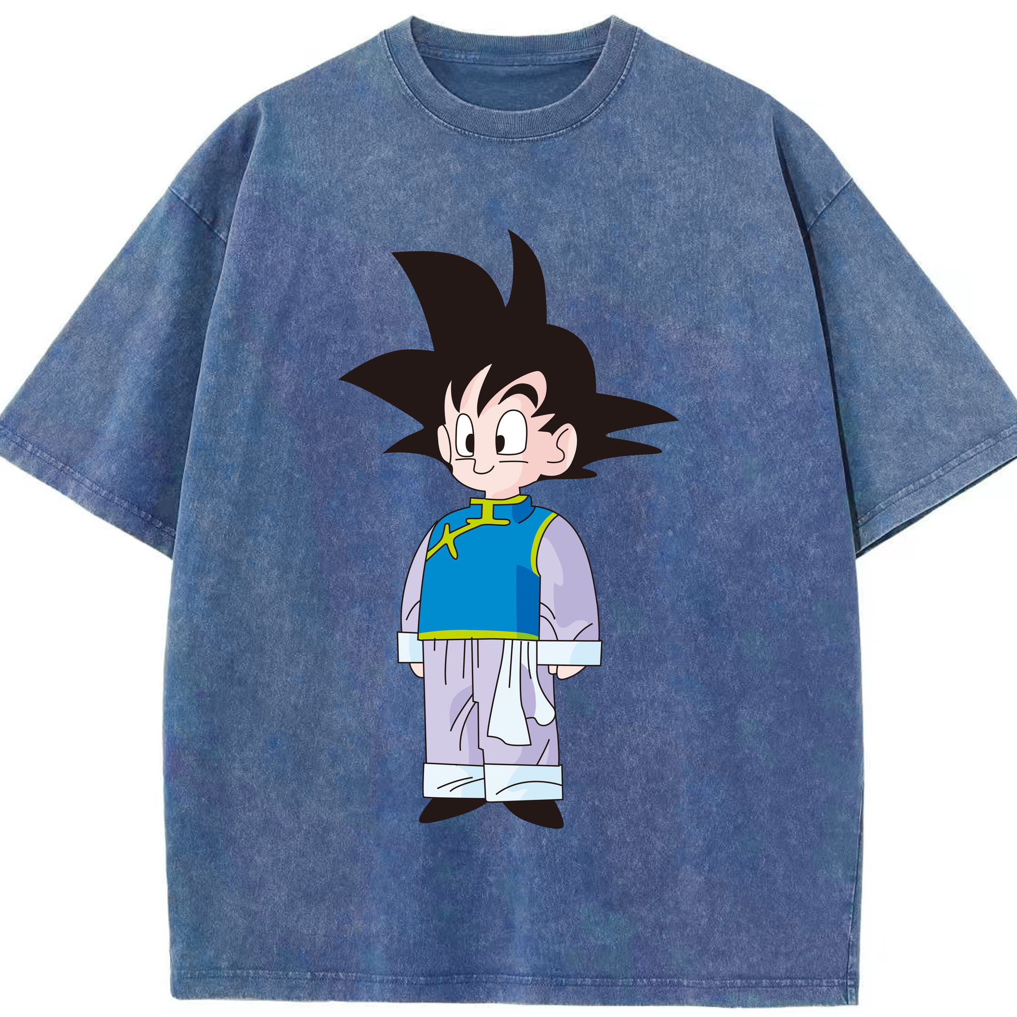 （画像用） ドラゴンボール 孫悟空（そん ごくう）Son Goku カカロット DRAGON BALL Kakarotto 綿100% ヴィンテージ風 半袖Tシャツ（フロントプリント）