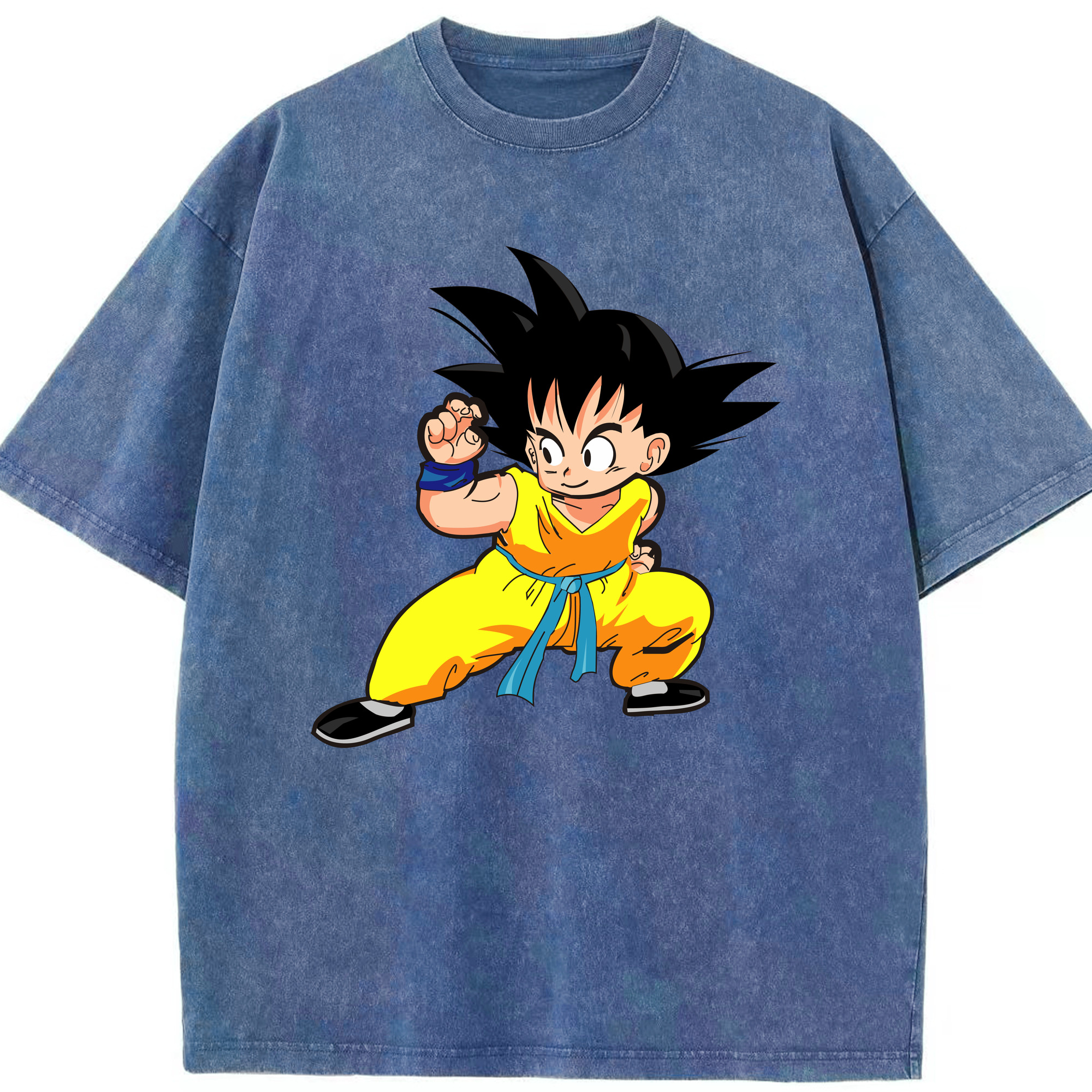 ドラゴンボール 孫悟空（そん ごくう）Son Goku カカロット DRAGON BALL Kakarotto 綿100% ヴィンテージ風 半袖Tシャツ（フロントプリント）