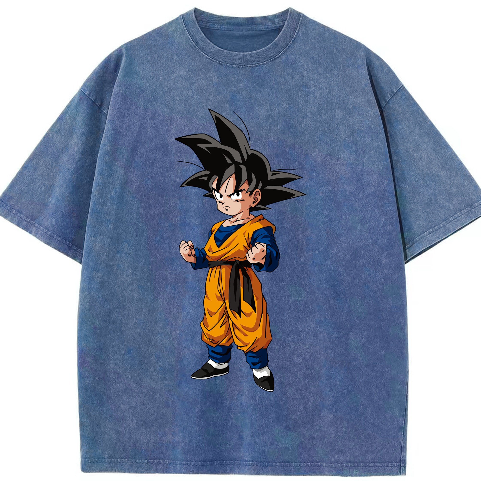 （画像用） ドラゴンボール 孫悟空（そん ごくう）Son Goku カカロット DRAGON BALL Kakarotto 綿100% ヴィンテージ風 半袖Tシャツ（フロントプリント）