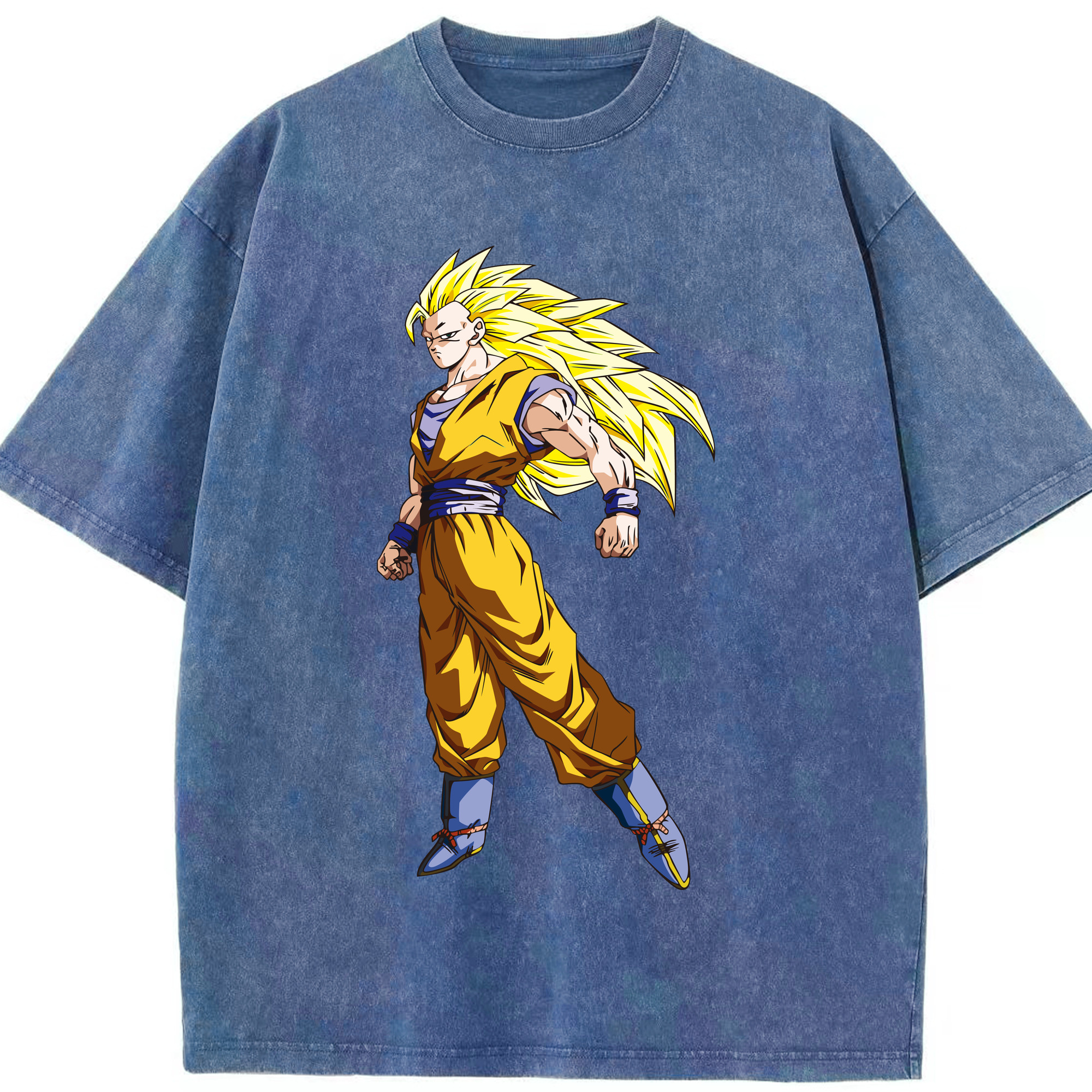（画像用） ドラゴンボール 孫悟空（そん ごくう）Son Goku カカロット DRAGON BALL Kakarotto 綿100% ヴィンテージ風 半袖Tシャツ（フロントプリント）