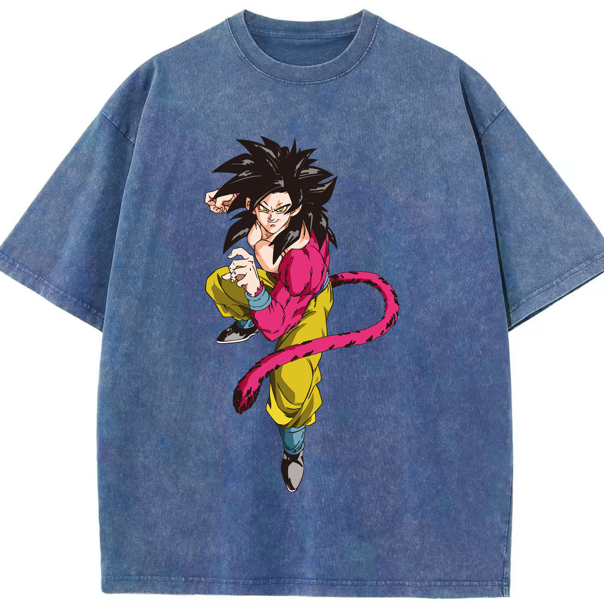（画像用） ドラゴンボール 孫悟空（そん ごくう）Son Goku カカロット DRAGON BALL Kakarotto 綿100% ヴィンテージ風 半袖Tシャツ（フロントプリント）