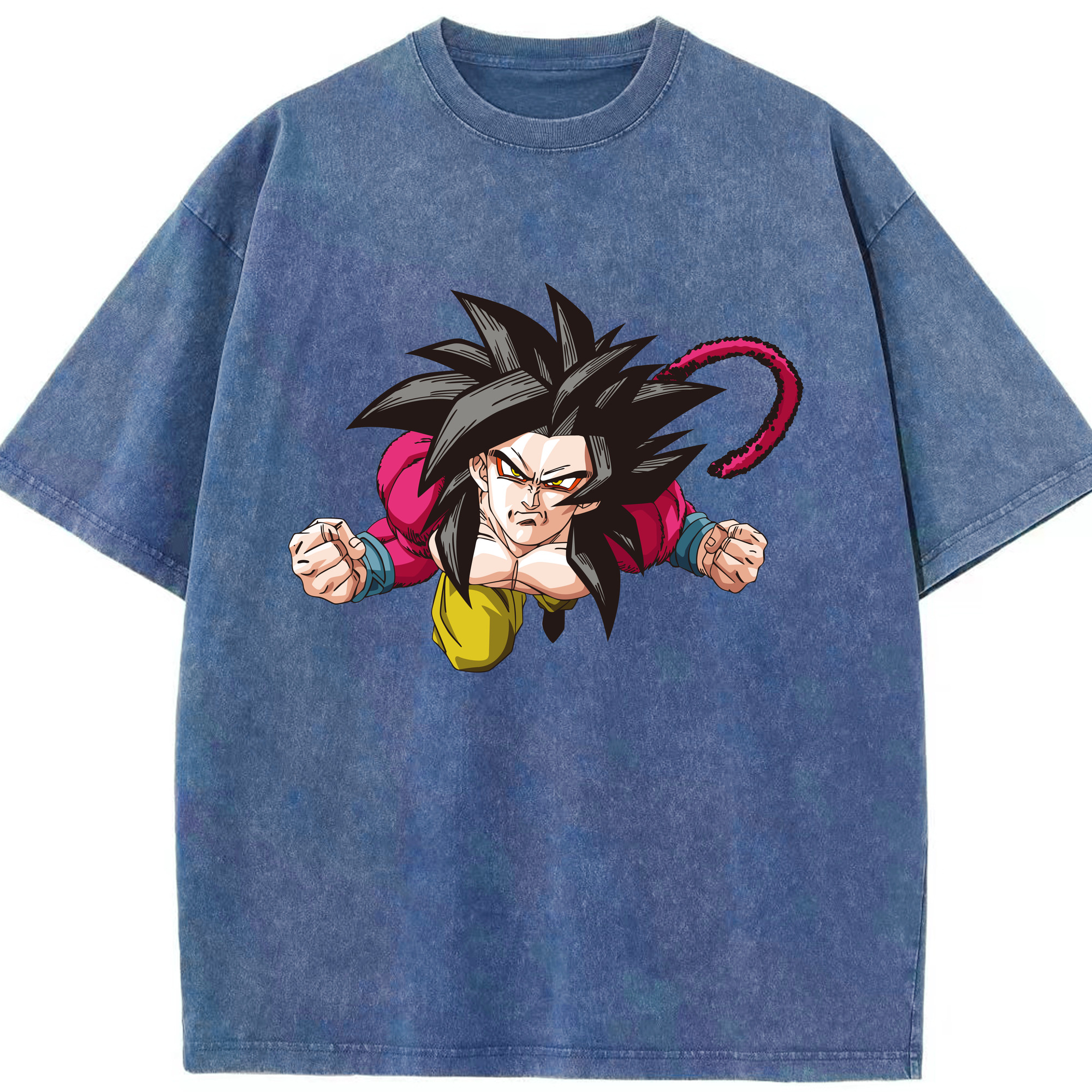 （画像用） ドラゴンボール 孫悟空（そん ごくう）Son Goku カカロット DRAGON BALL Kakarotto 綿100% ヴィンテージ風 半袖Tシャツ（フロントプリント）