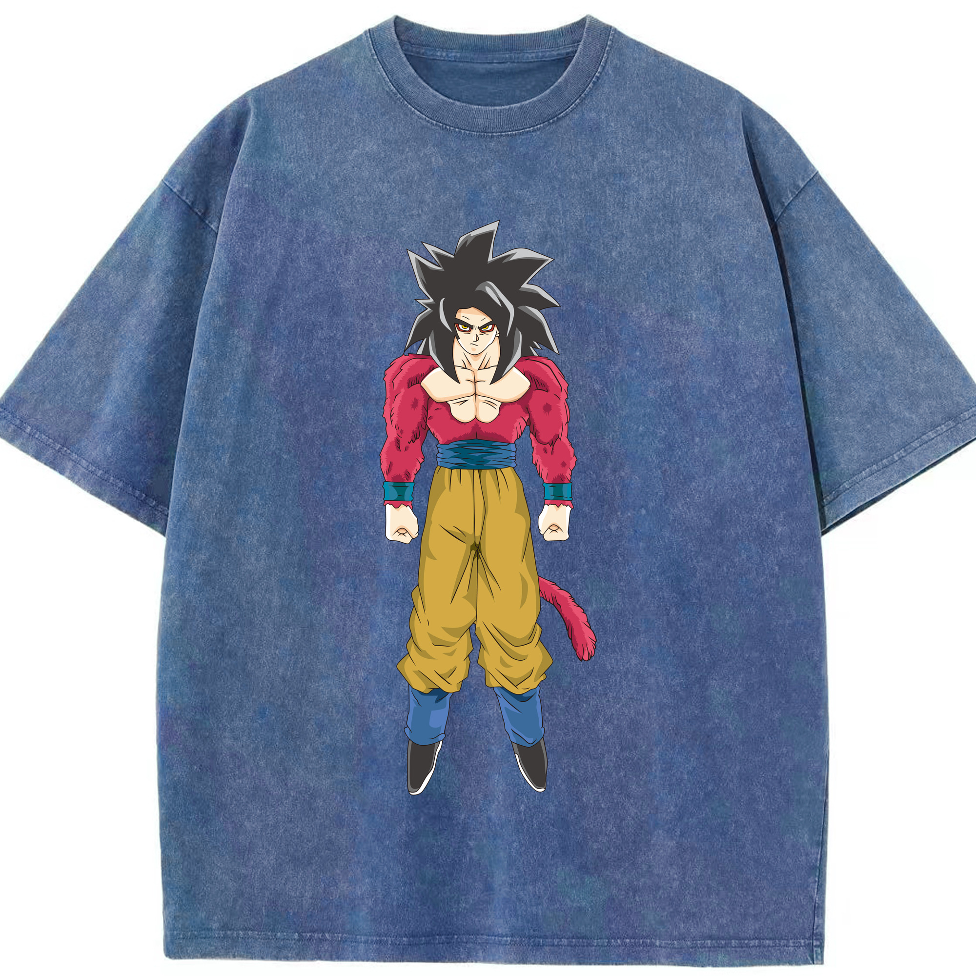 （画像用） ドラゴンボール 孫悟空（そん ごくう）Son Goku カカロット DRAGON BALL Kakarotto 綿100% ヴィンテージ風 半袖Tシャツ（フロントプリント）