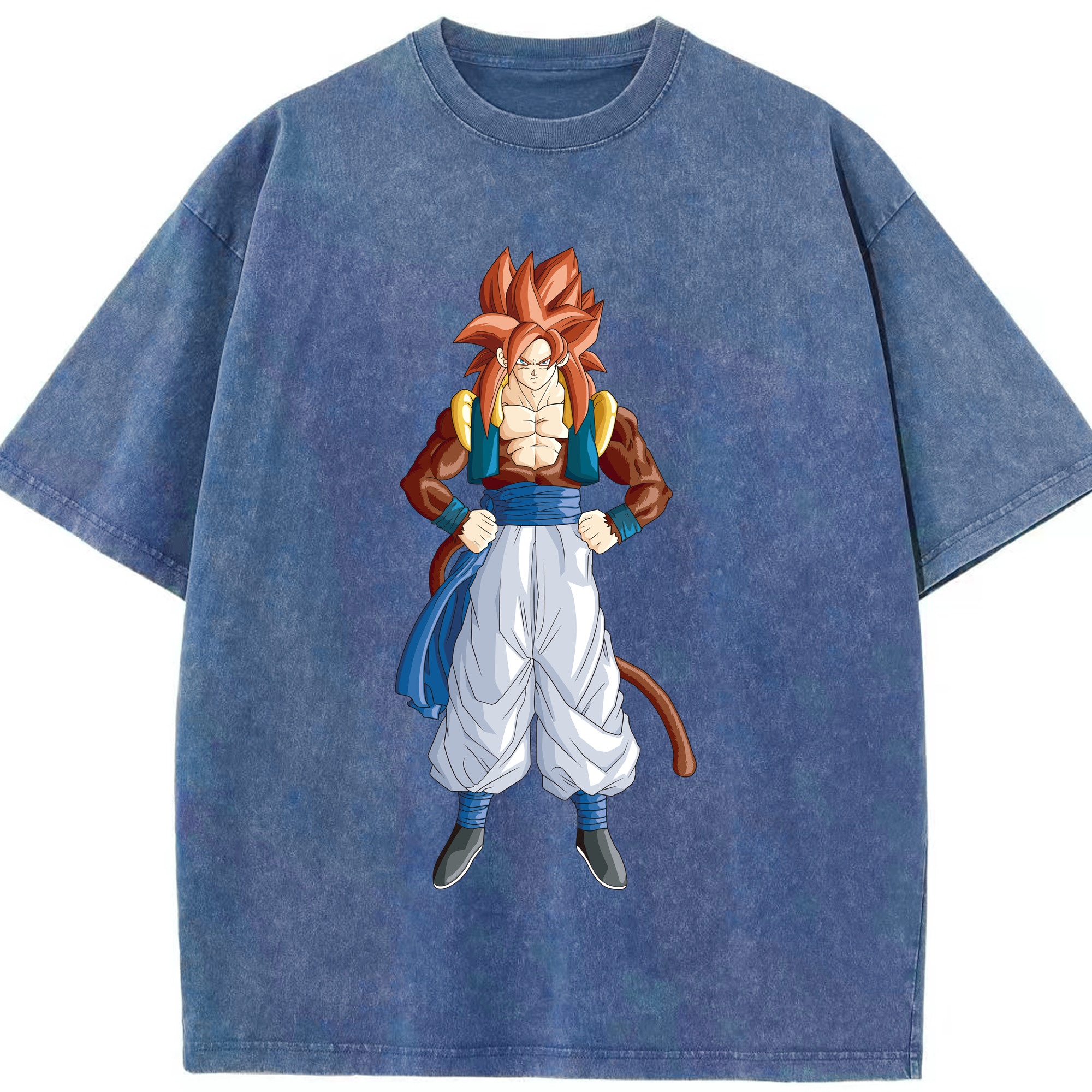 （画像用） ドラゴンボール 孫悟空（そん ごくう）Son Goku カカロット DRAGON BALL Kakarotto 綿100% ヴィンテージ風 半袖Tシャツ（フロントプリント）