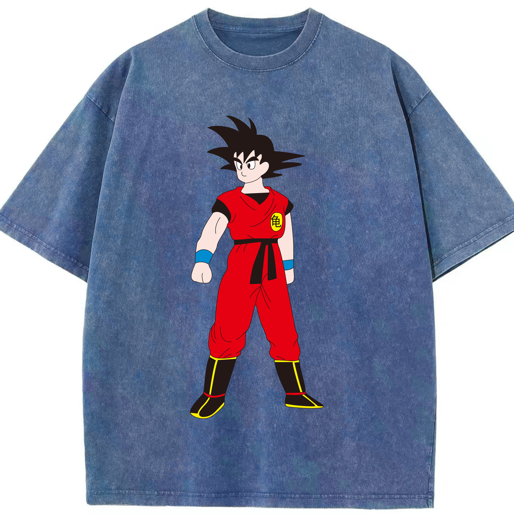 （画像用） ドラゴンボール 孫悟空（そん ごくう）Son Goku カカロット DRAGON BALL Kakarotto 綿100% ヴィンテージ風 半袖Tシャツ（フロントプリント）