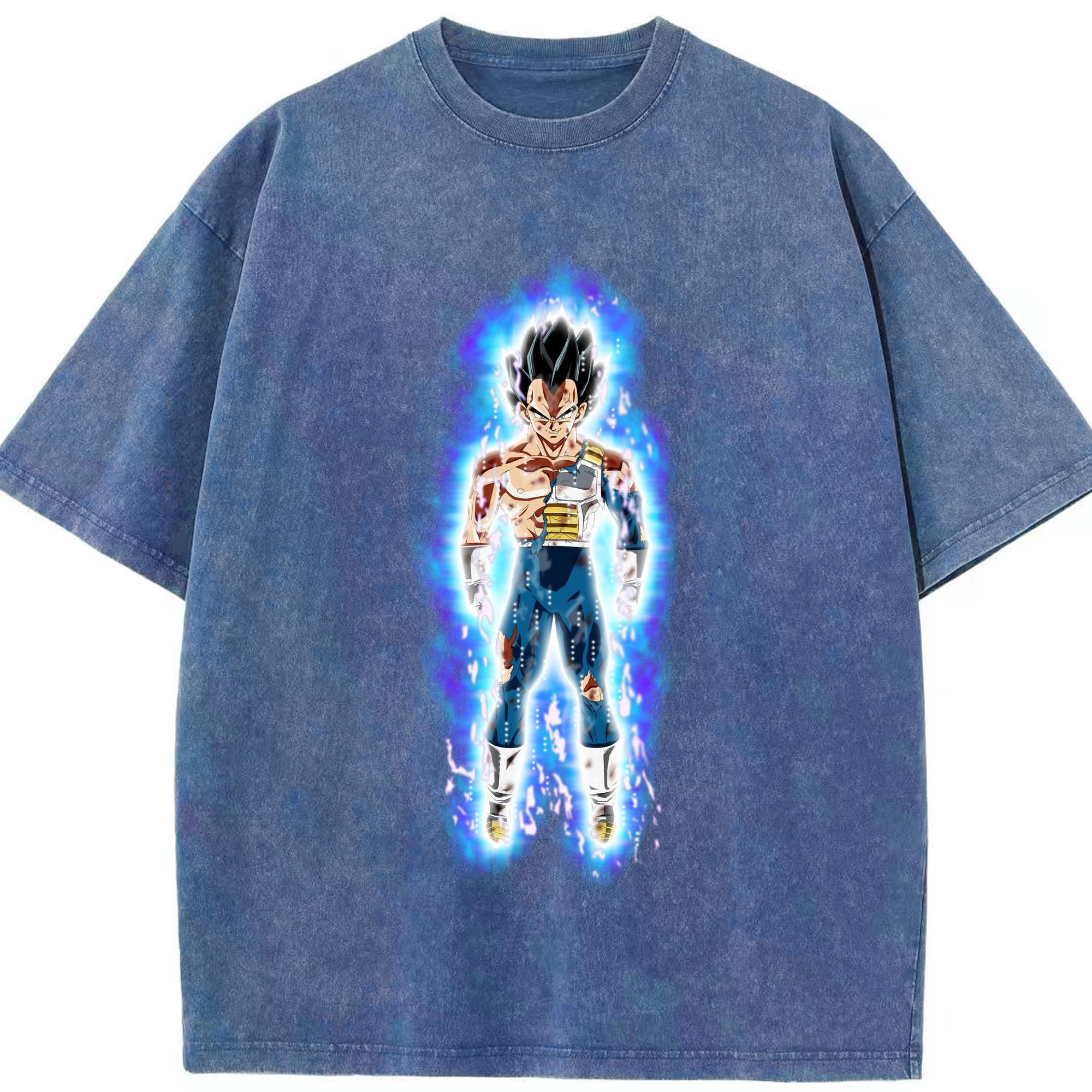 （画像用） ドラゴンボール ベジータ四世（Bejīta Yonsei）DRAGON BALL Vegeta IV 綿100% ヴィンテージ風 半袖Tシャツ（フロントプリント）
