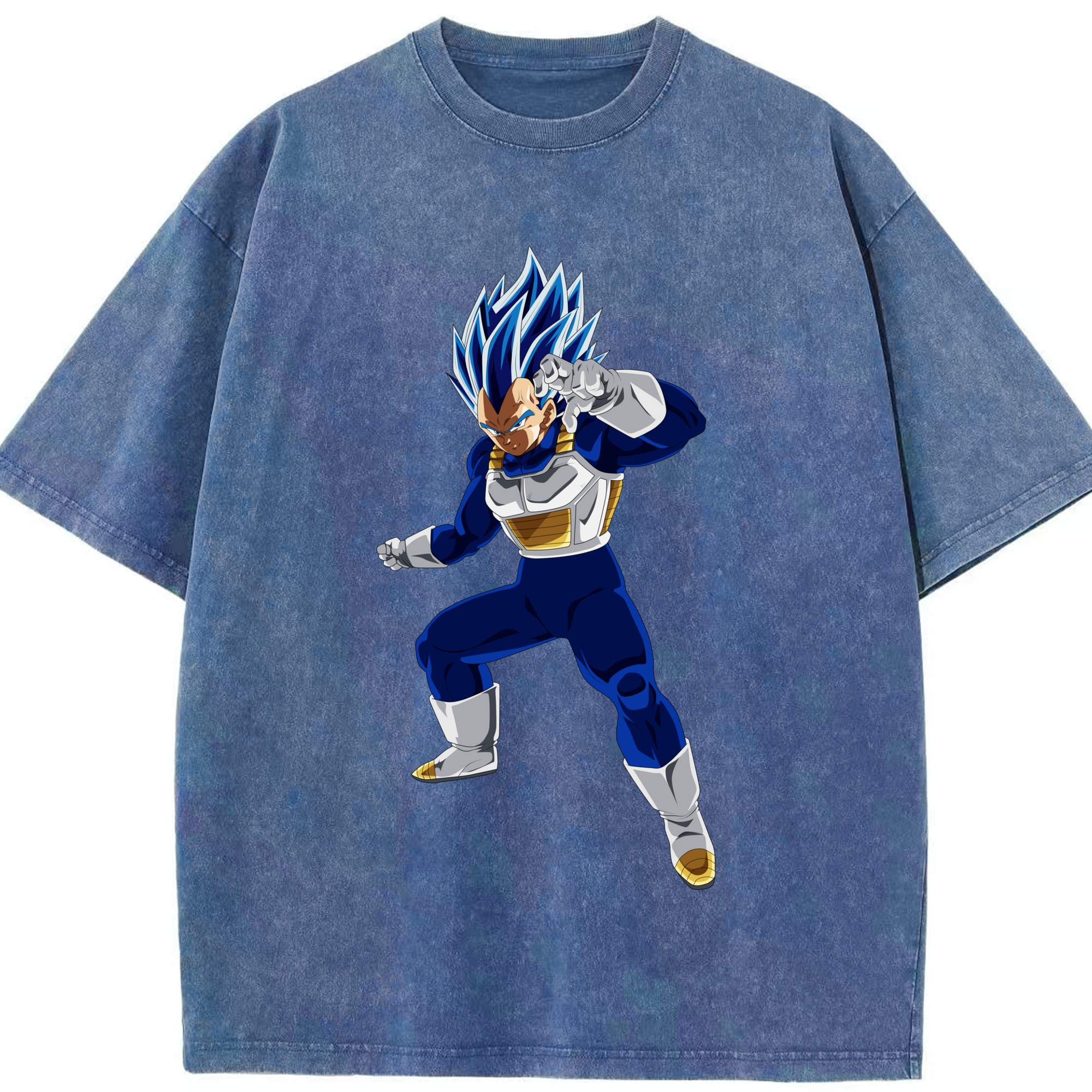 （画像用） ドラゴンボール ベジータ四世（Bejīta Yonsei）DRAGON BALL Vegeta IV 綿100% ヴィンテージ風 半袖Tシャツ（フロントプリント）