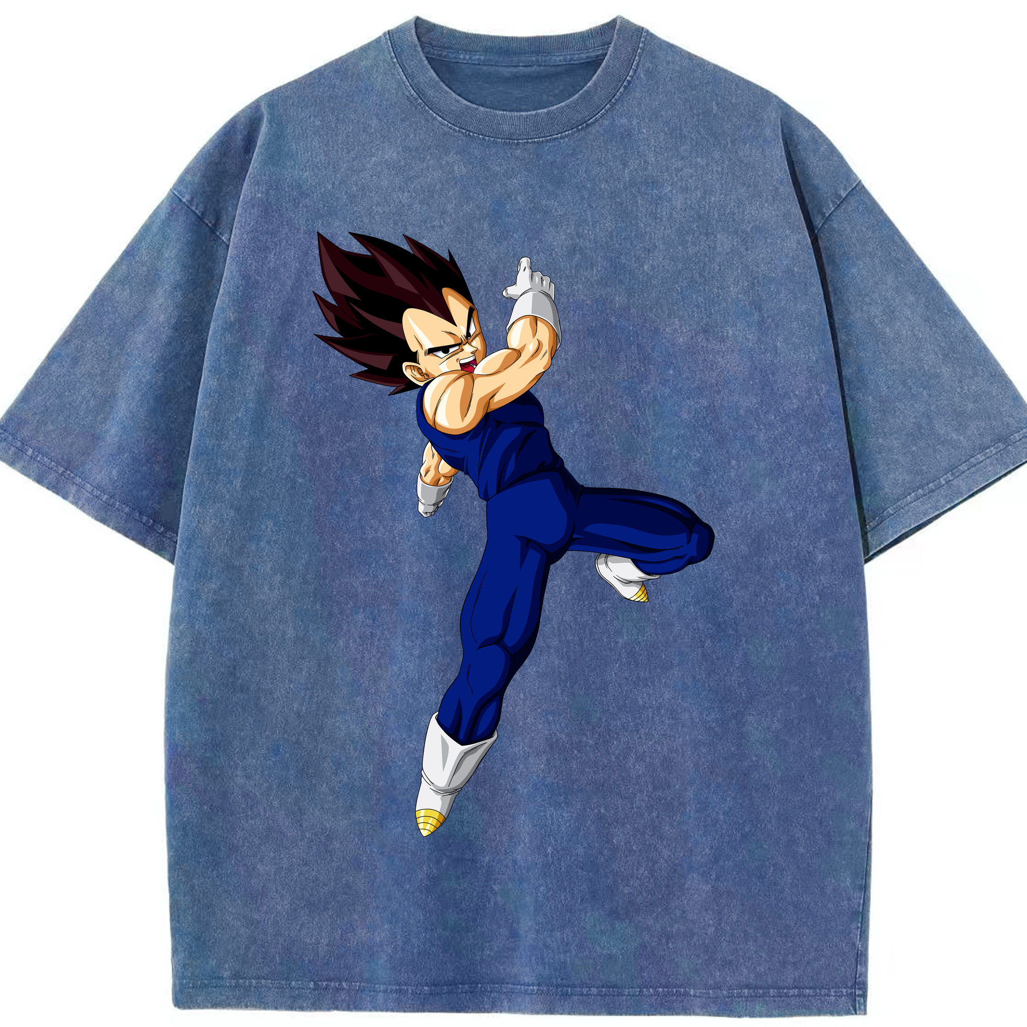 （画像用） ドラゴンボール ベジータ四世（Bejīta Yonsei）DRAGON BALL Vegeta IV 綿100% ヴィンテージ風 半袖Tシャツ（フロントプリント）