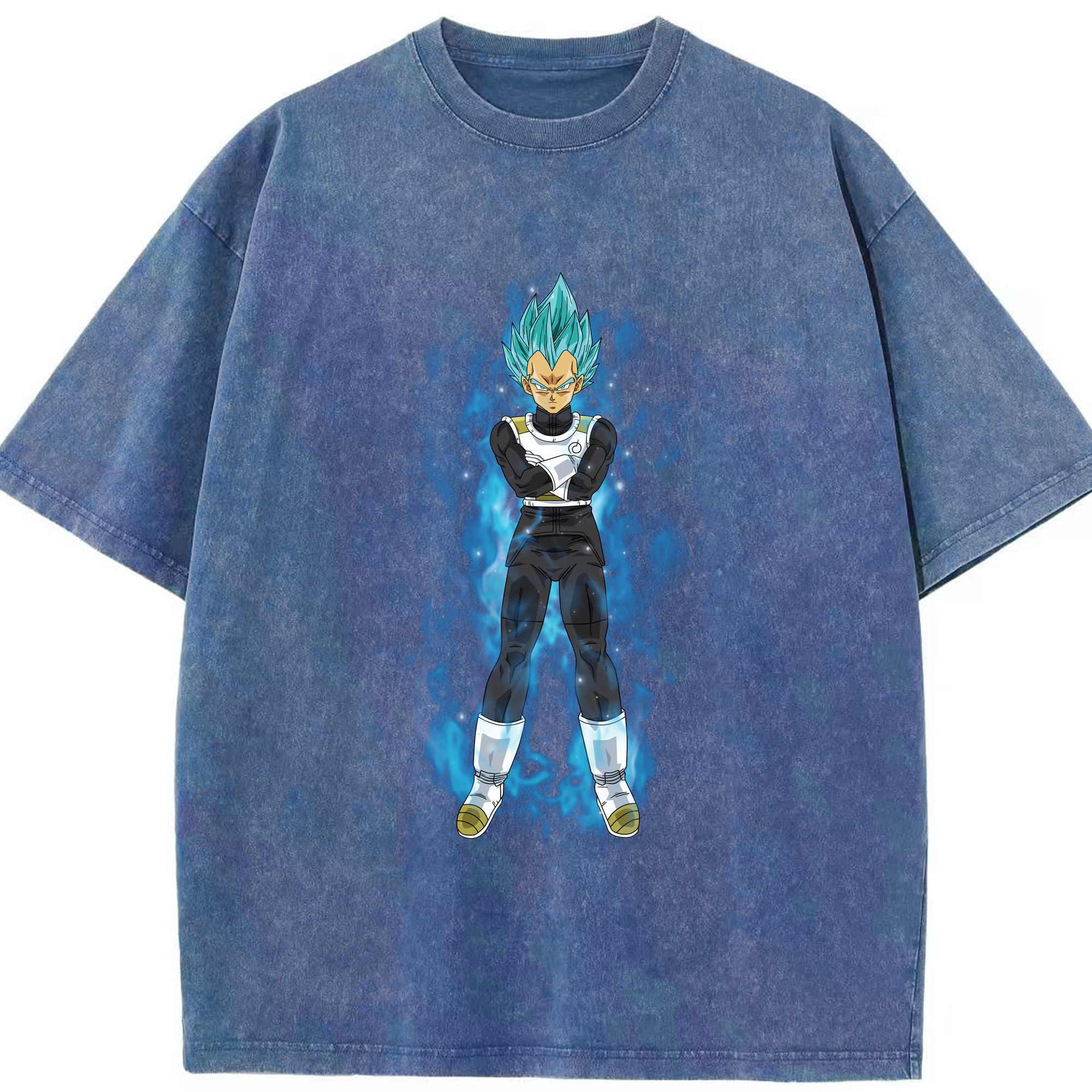（画像用） ドラゴンボール ベジータ四世（Bejīta Yonsei）DRAGON BALL Vegeta IV 綿100% ヴィンテージ風 半袖Tシャツ（フロントプリント）