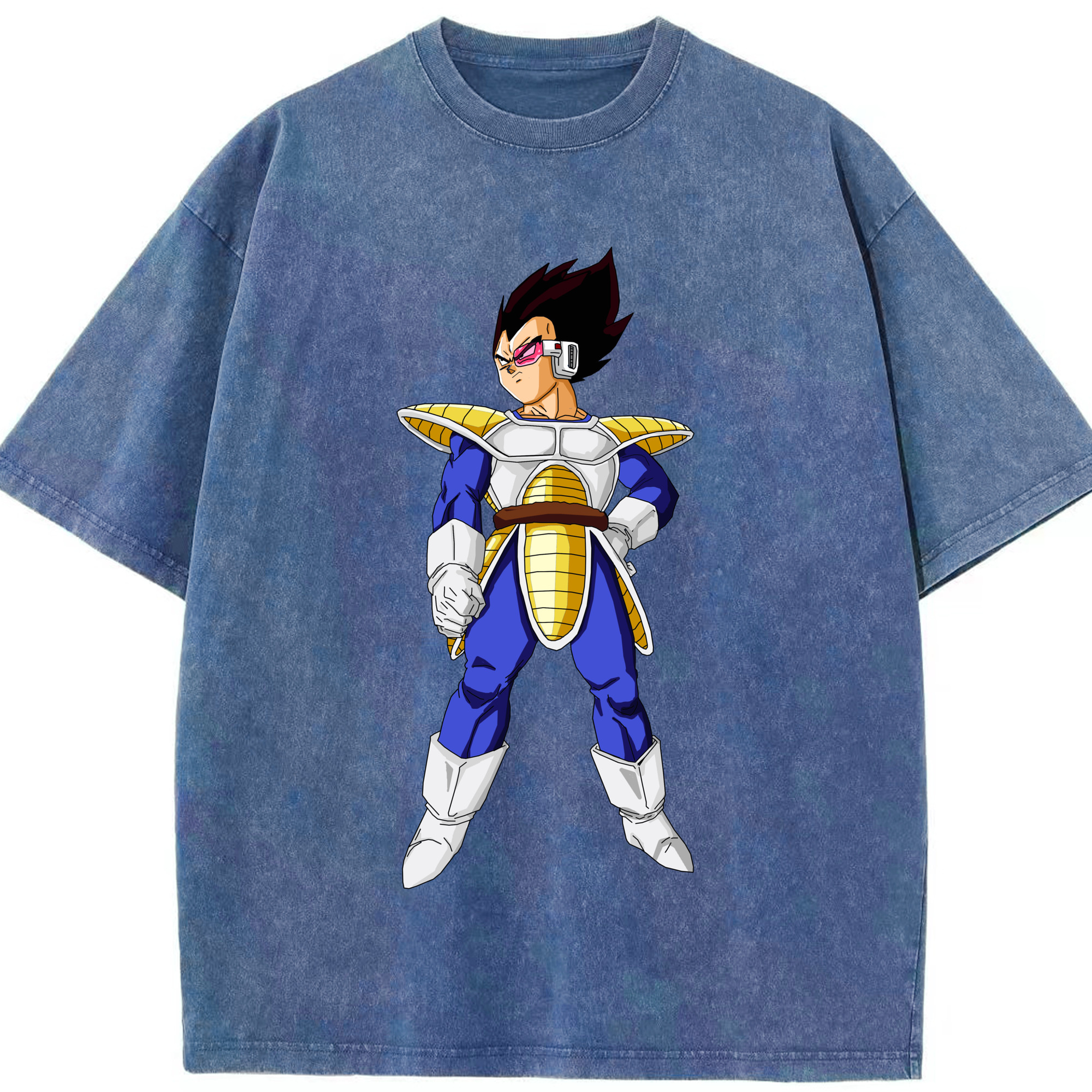 （画像用） ドラゴンボール ベジータ四世（Bejīta Yonsei）DRAGON BALL Vegeta IV 綿100% ヴィンテージ風 半袖Tシャツ（フロントプリント）