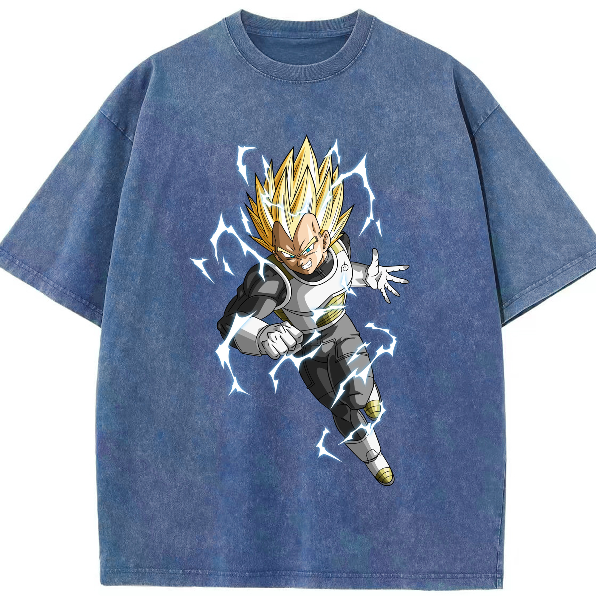 （画像用） ドラゴンボール ベジータ四世（Bejīta Yonsei）DRAGON BALL Vegeta IV 綿100% ヴィンテージ風 半袖Tシャツ（フロントプリント）