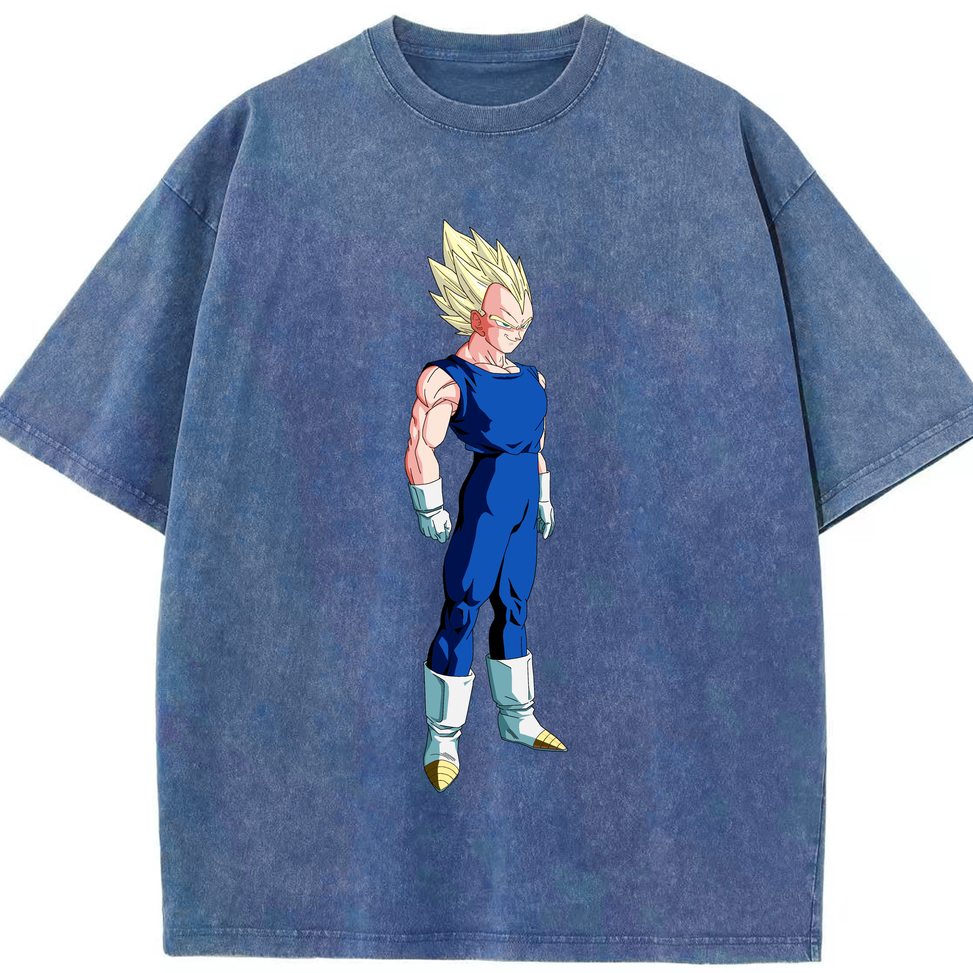 （画像用） ドラゴンボール ベジータ四世（Bejīta Yonsei）DRAGON BALL Vegeta IV 綿100% ヴィンテージ風 半袖Tシャツ（フロントプリント）