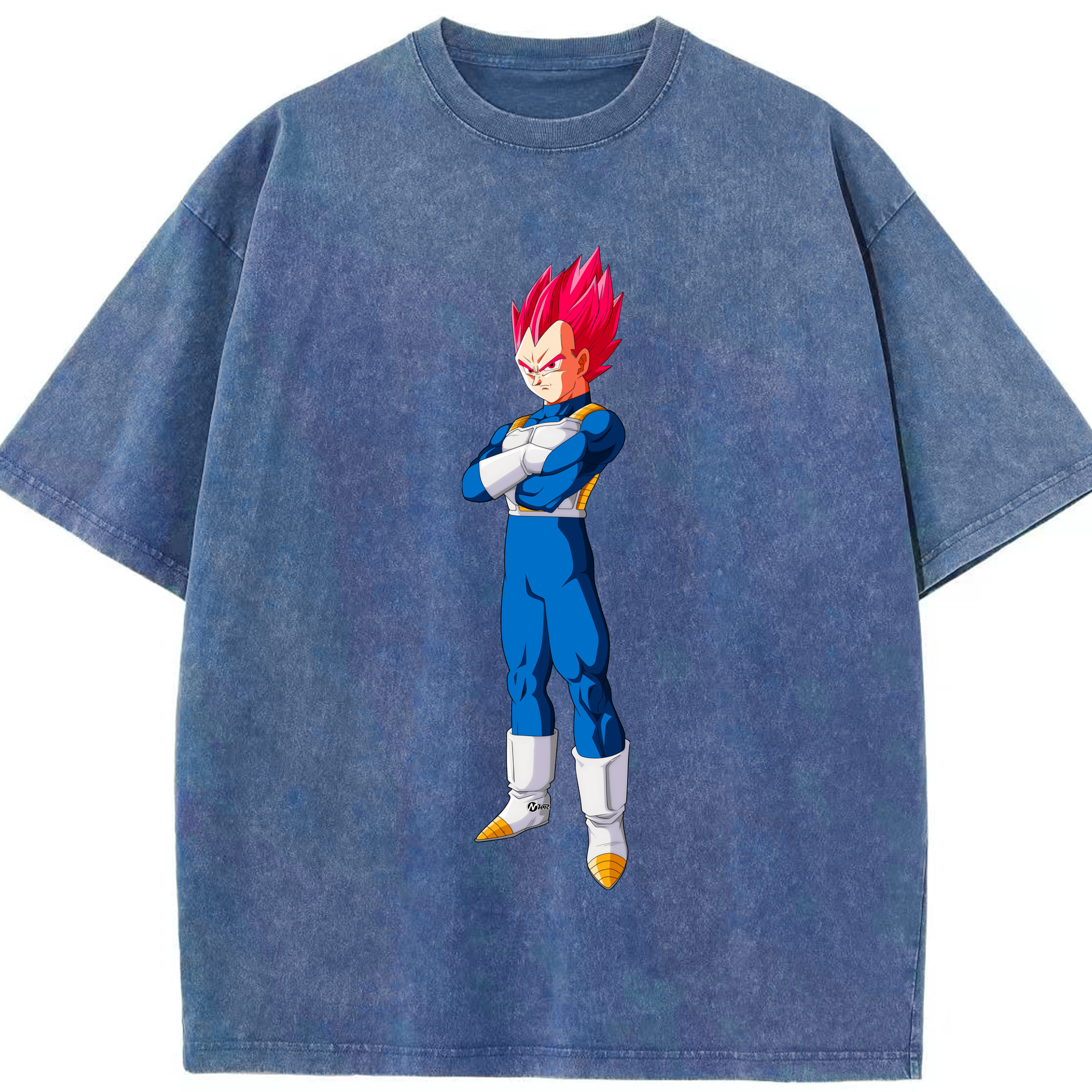（画像用） ドラゴンボール ベジータ四世（Bejīta Yonsei）DRAGON BALL Vegeta IV 綿100% ヴィンテージ風 半袖Tシャツ（フロントプリント）