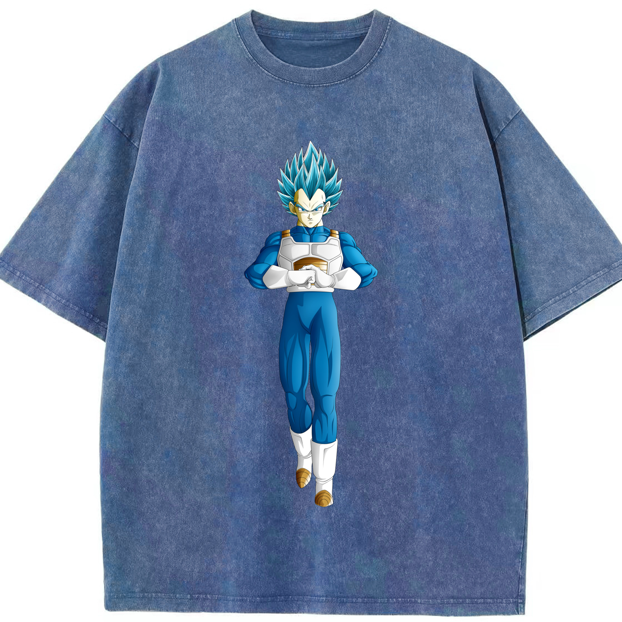 （画像用） ドラゴンボール ベジータ四世（Bejīta Yonsei）DRAGON BALL Vegeta IV 綿100% ヴィンテージ風 半袖Tシャツ（フロントプリント）