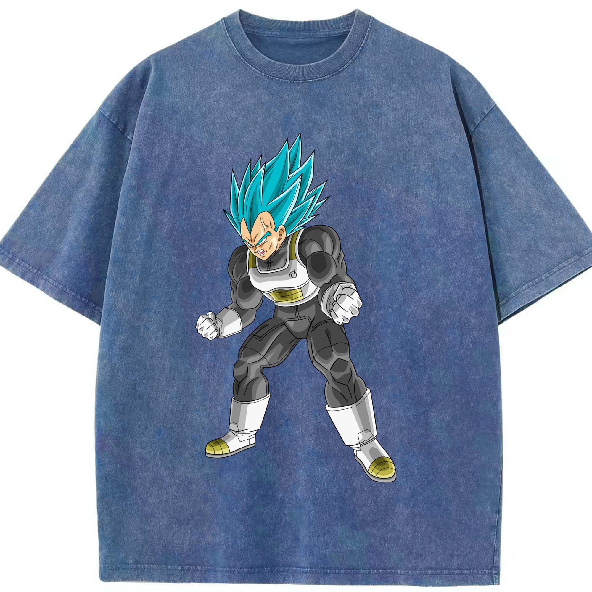 （画像用） ドラゴンボール ベジータ四世（Bejīta Yonsei）DRAGON BALL Vegeta IV 綿100% ヴィンテージ風 半袖Tシャツ（フロントプリント）