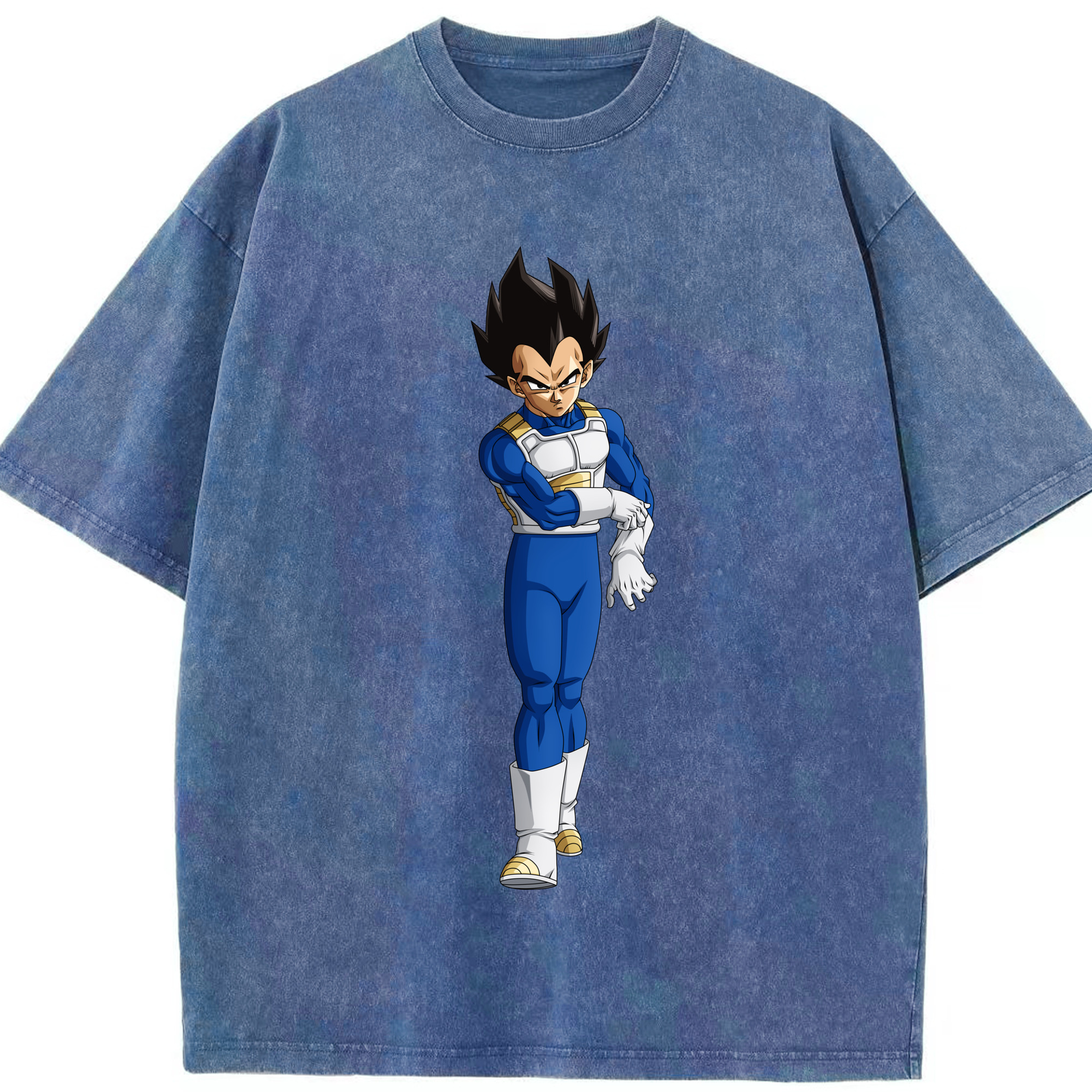 （画像用） ドラゴンボール ベジータ四世（Bejīta Yonsei）DRAGON BALL Vegeta IV 綿100% ヴィンテージ風 半袖Tシャツ（フロントプリント）