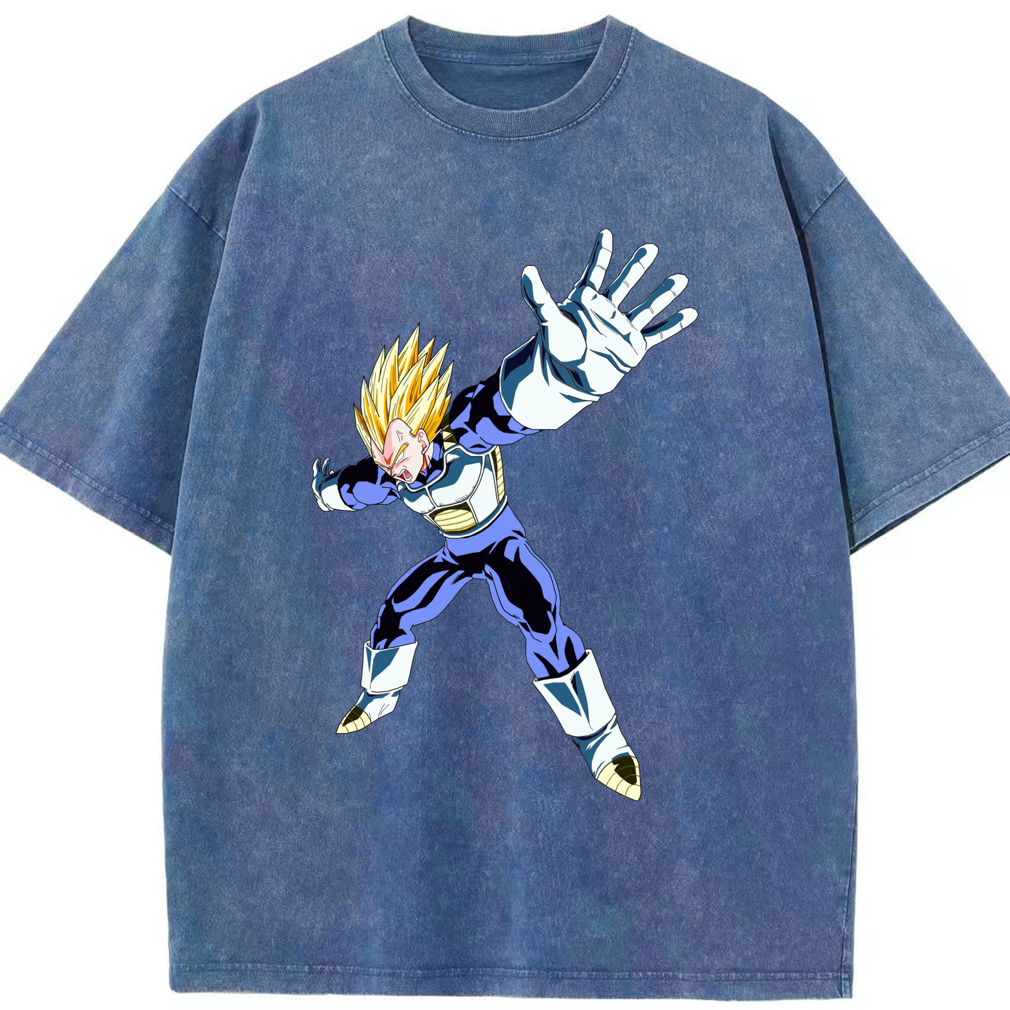 （画像用） ドラゴンボール ベジータ四世（Bejīta Yonsei）DRAGON BALL Vegeta IV 綿100% ヴィンテージ風 半袖Tシャツ（フロントプリント）