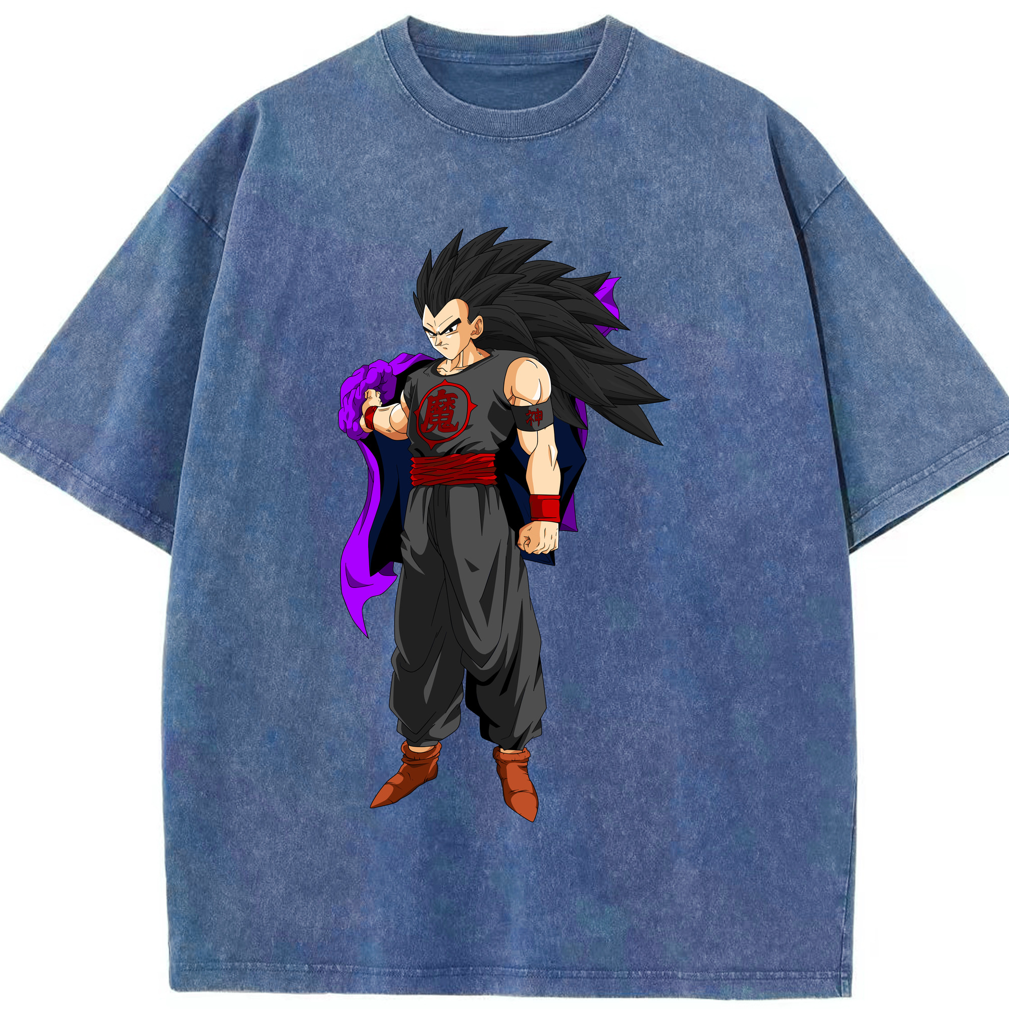 （画像用） ドラゴンボール ベジータ四世（Bejīta Yonsei）DRAGON BALL Vegeta IV 綿100% ヴィンテージ風 半袖Tシャツ（フロントプリント）