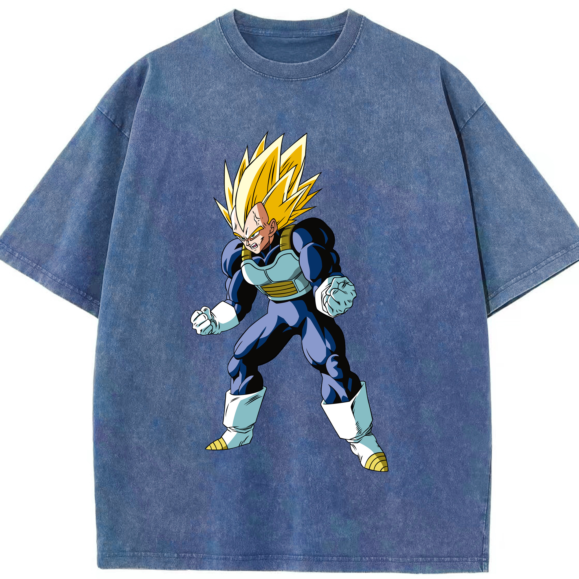 （画像用） ドラゴンボール ベジータ四世（Bejīta Yonsei）DRAGON BALL Vegeta IV 綿100% ヴィンテージ風 半袖Tシャツ（フロントプリント）