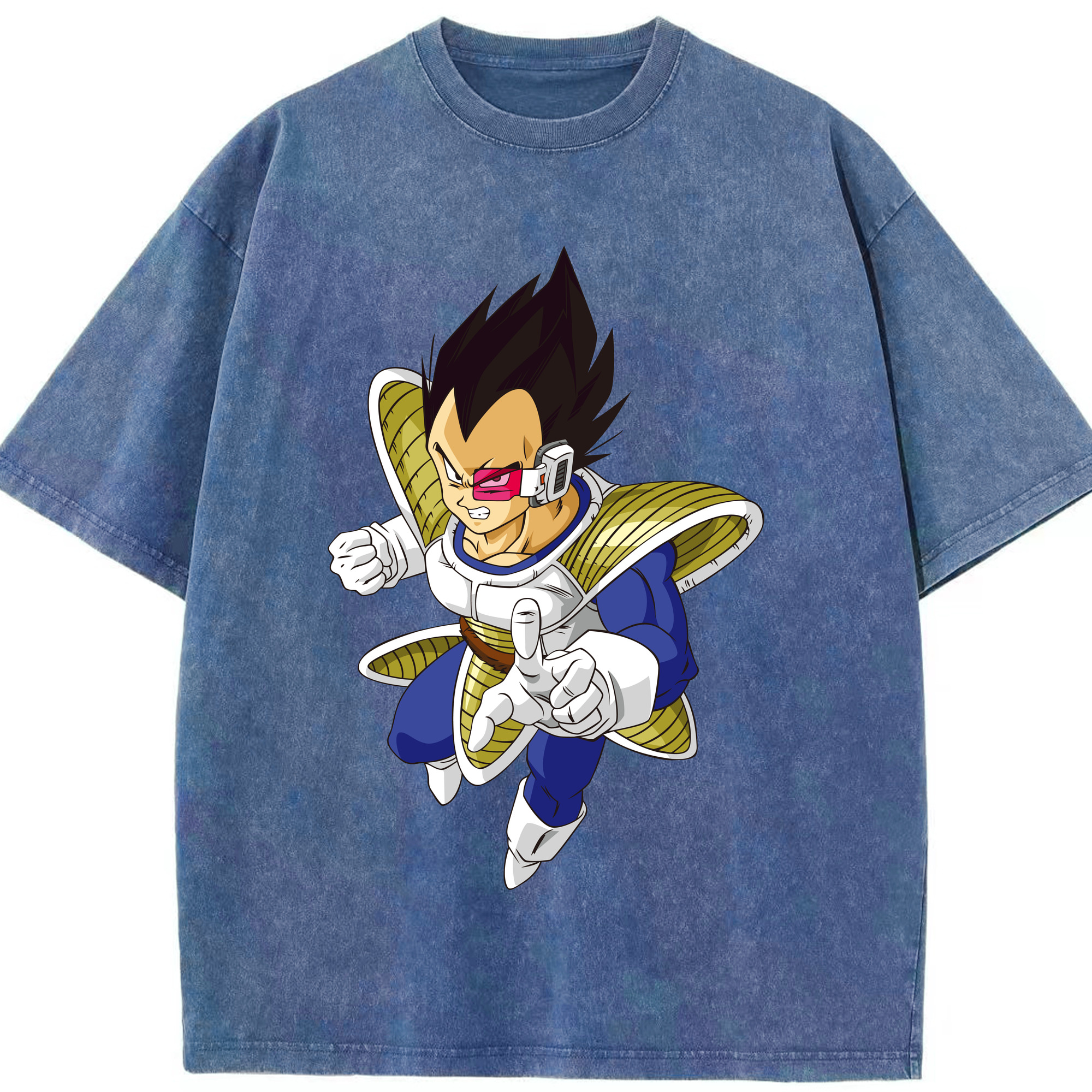 （画像用） ドラゴンボール ベジータ四世（Bejīta Yonsei）DRAGON BALL Vegeta IV 綿100% ヴィンテージ風 半袖Tシャツ（フロントプリント）