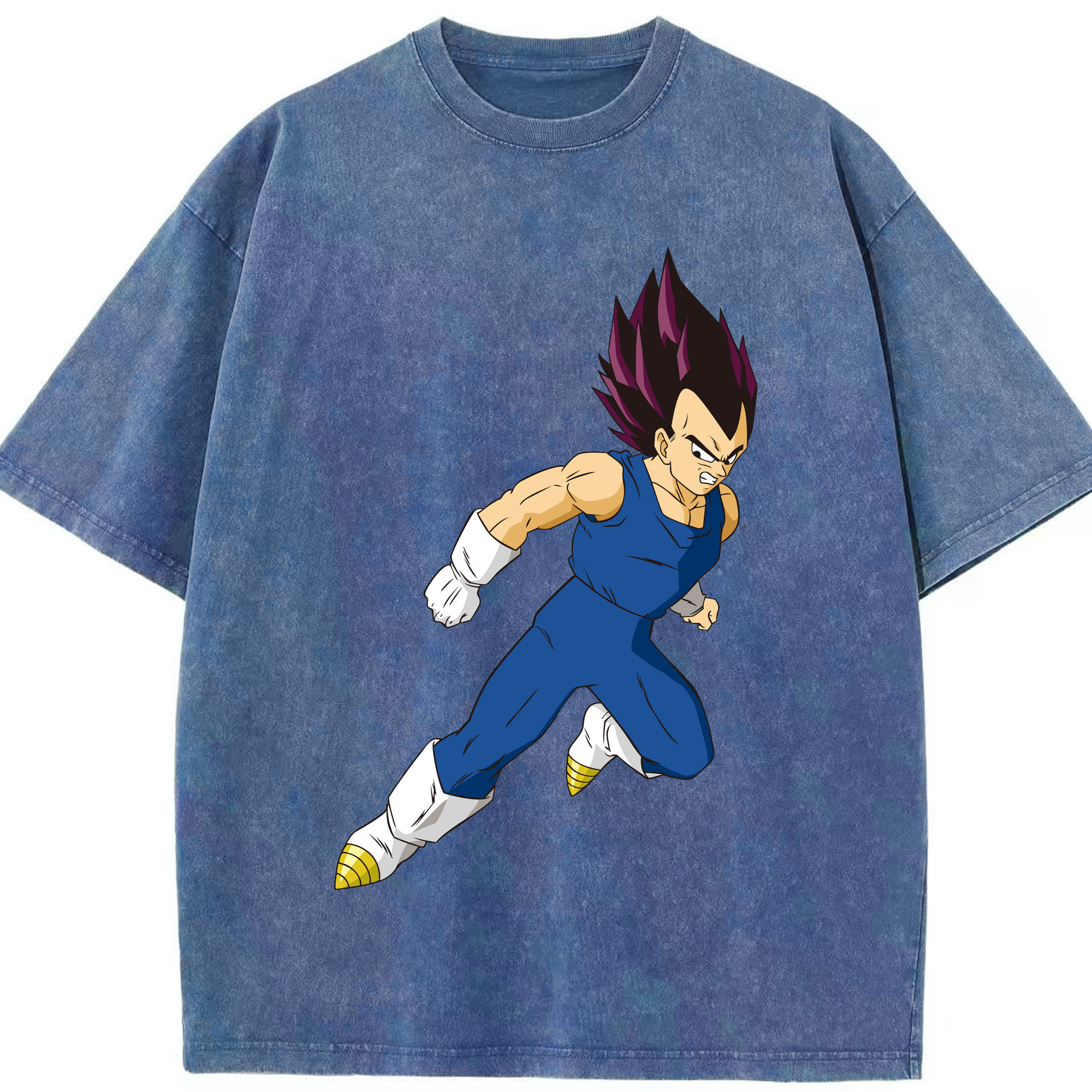 （画像用） ドラゴンボール ベジータ四世（Bejīta Yonsei）DRAGON BALL Vegeta IV 綿100% ヴィンテージ風 半袖Tシャツ（フロントプリント）