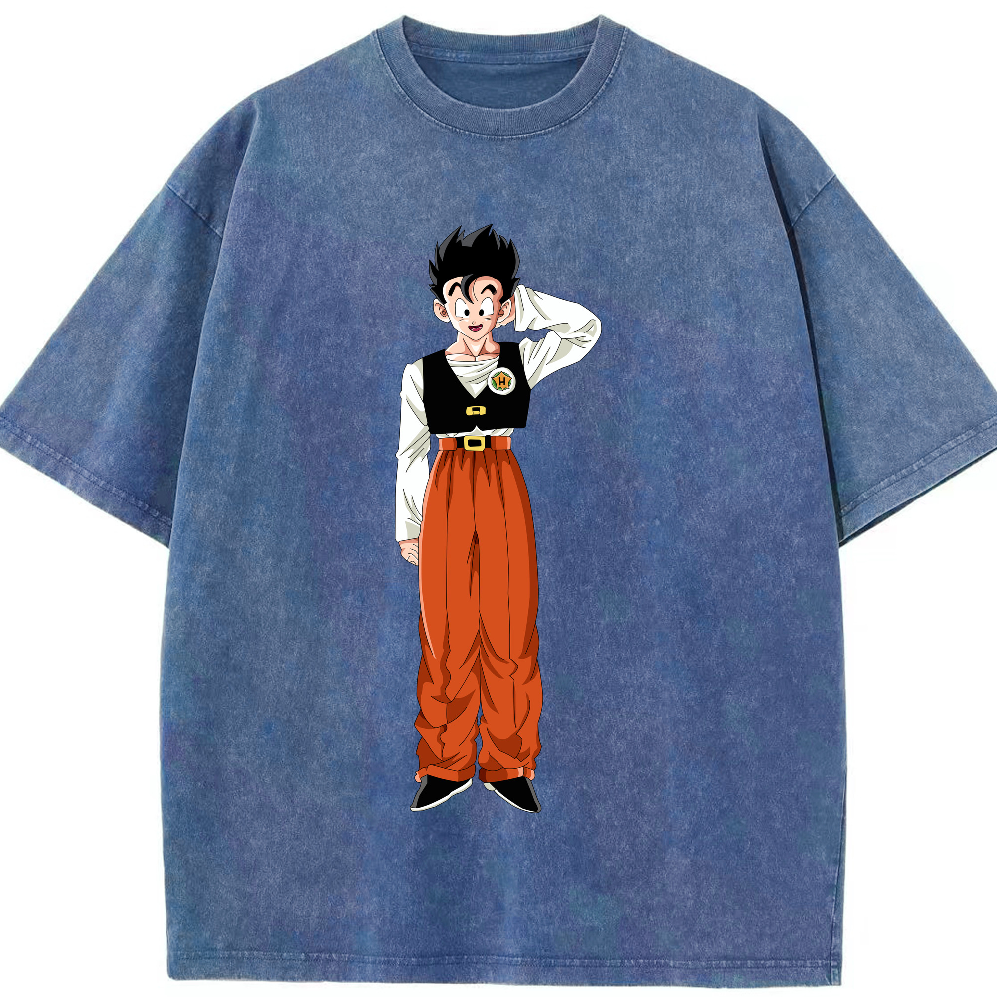 （画像用） ドラゴンボール 孫 悟飯（そんごはん）DRAGON BALL Son Gohan 綿100% ヴィンテージ風 半袖Tシャツ（フロントプリント）