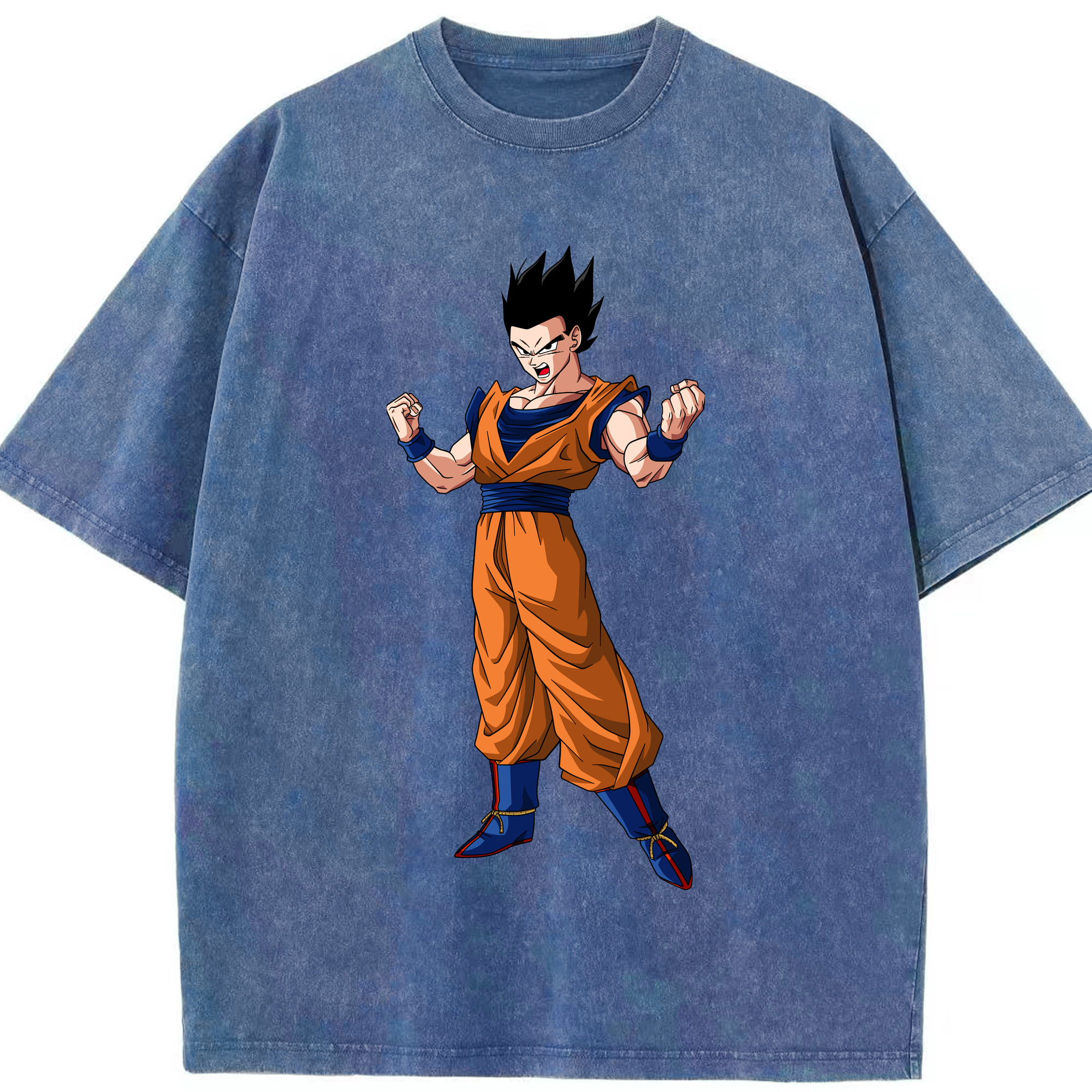 （画像用） ドラゴンボール 孫 悟飯（そんごはん）DRAGON BALL Son Gohan 綿100% ヴィンテージ風 半袖Tシャツ（フロントプリント）