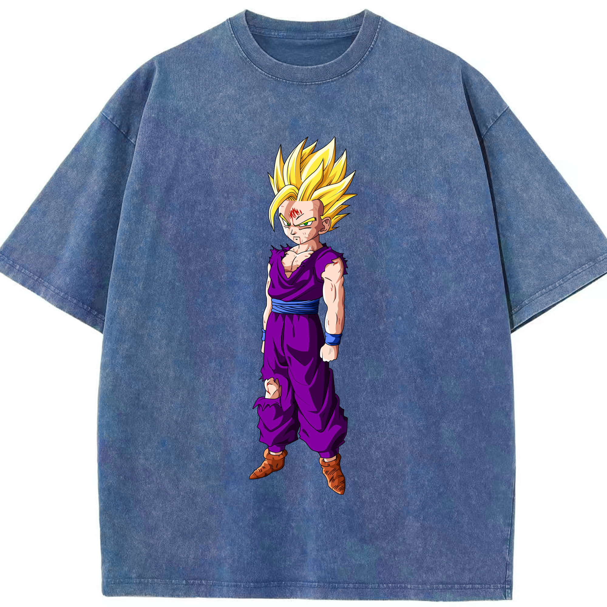 （画像用） ドラゴンボール 孫 悟飯（そんごはん）DRAGON BALL Son Gohan 綿100% ヴィンテージ風 半袖Tシャツ（フロントプリント）