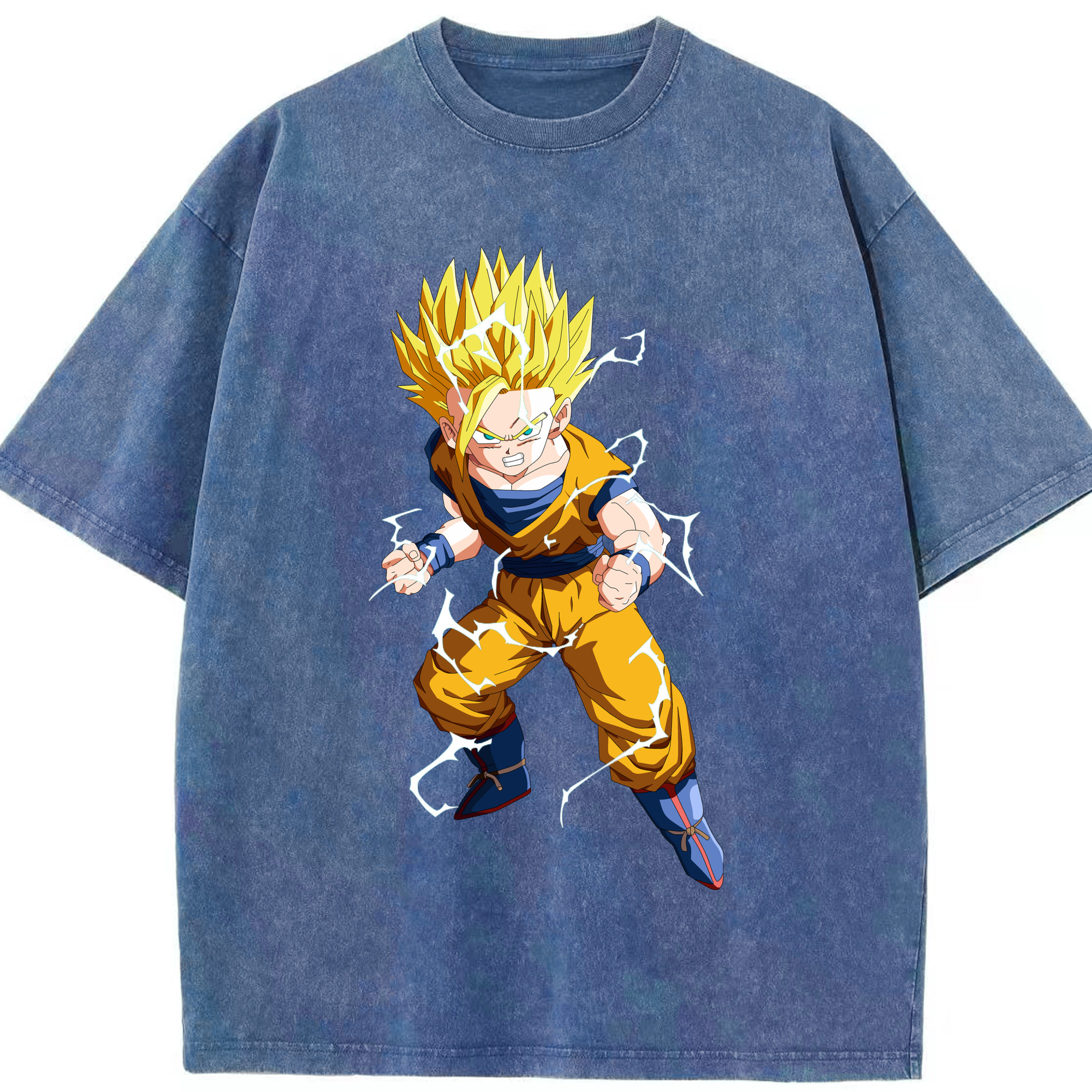 （画像用） ドラゴンボール 孫 悟飯（そんごはん）DRAGON BALL Son Gohan 綿100% ヴィンテージ風 半袖Tシャツ（フロントプリント）