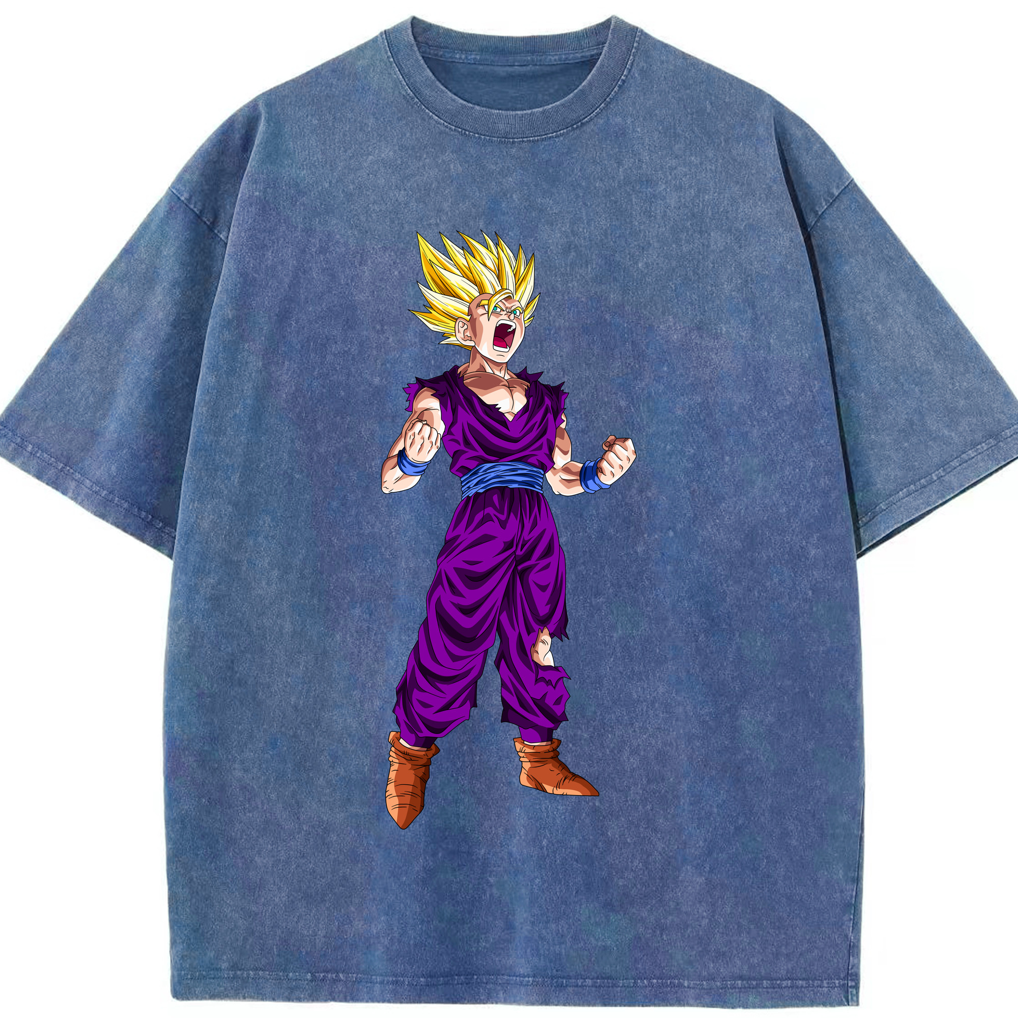 （画像用） ドラゴンボール 孫 悟飯（そんごはん）DRAGON BALL Son Gohan 綿100% ヴィンテージ風 半袖Tシャツ（フロントプリント）